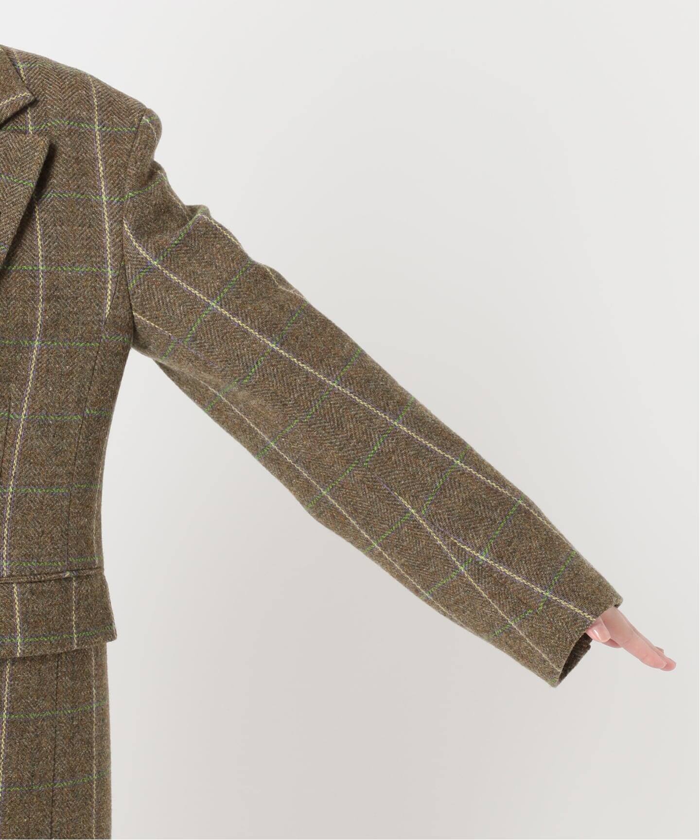 金子綾さん着用】BRITISH WOOLチェックジャケット（テーラード