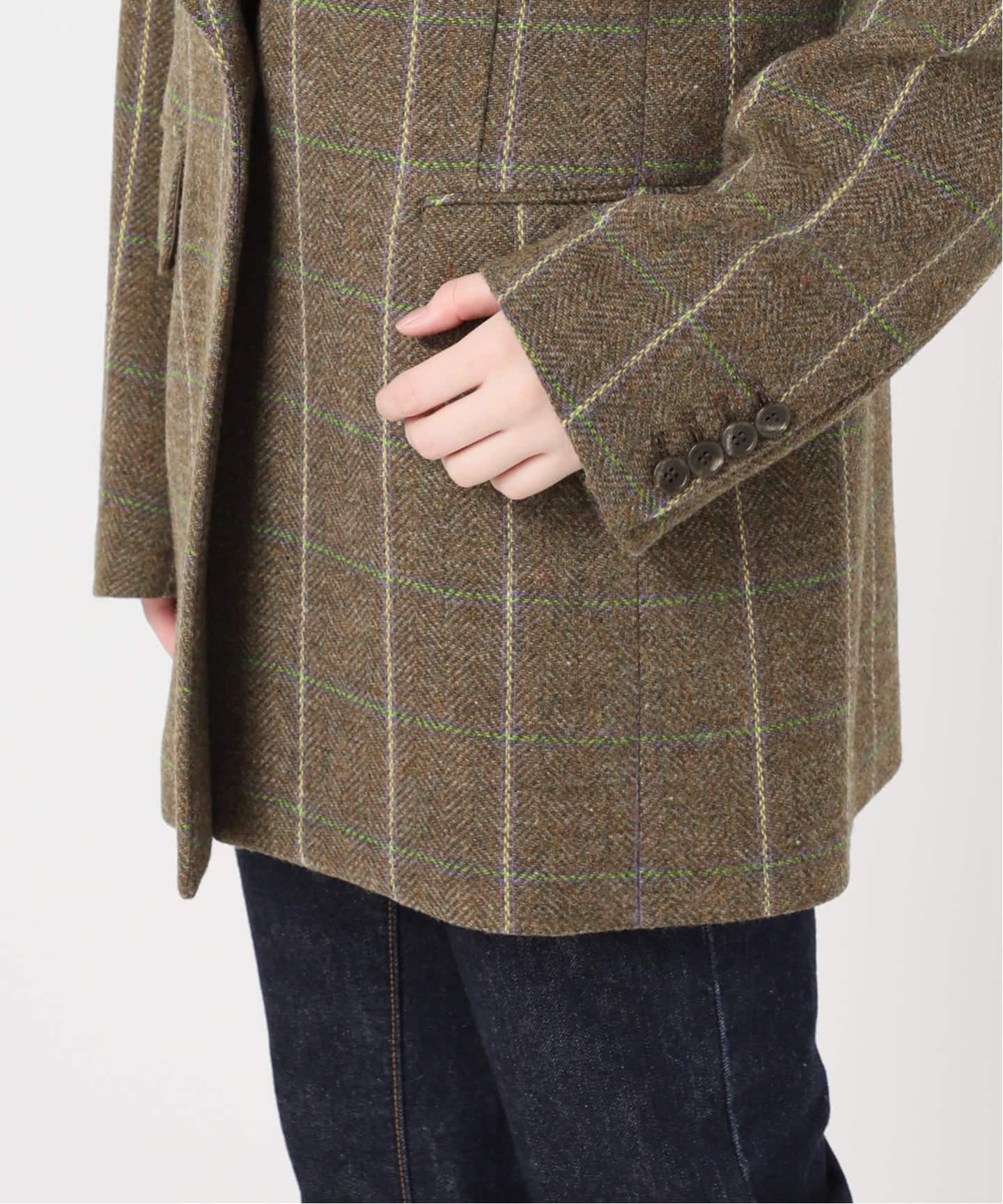 予約》BRITISH WOOLチェックジャケット（テーラードジャケット
