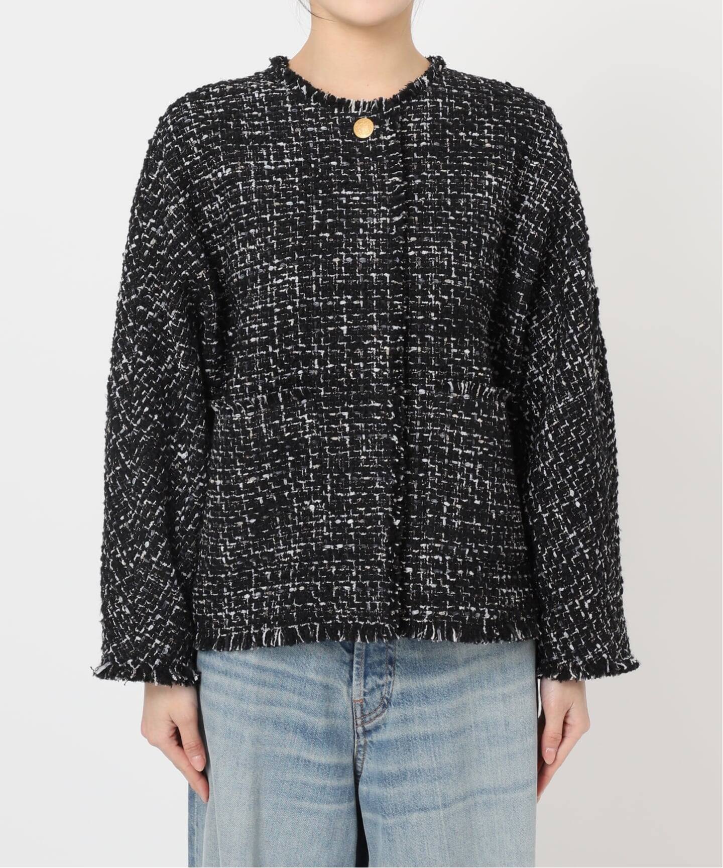 出品10/26まで★ジャーナルスタンダードレサージュ ツイードドルマンジャケット ジャーナルスタンダード レサージュ JOURNAL STANDARD L'ESSAGE