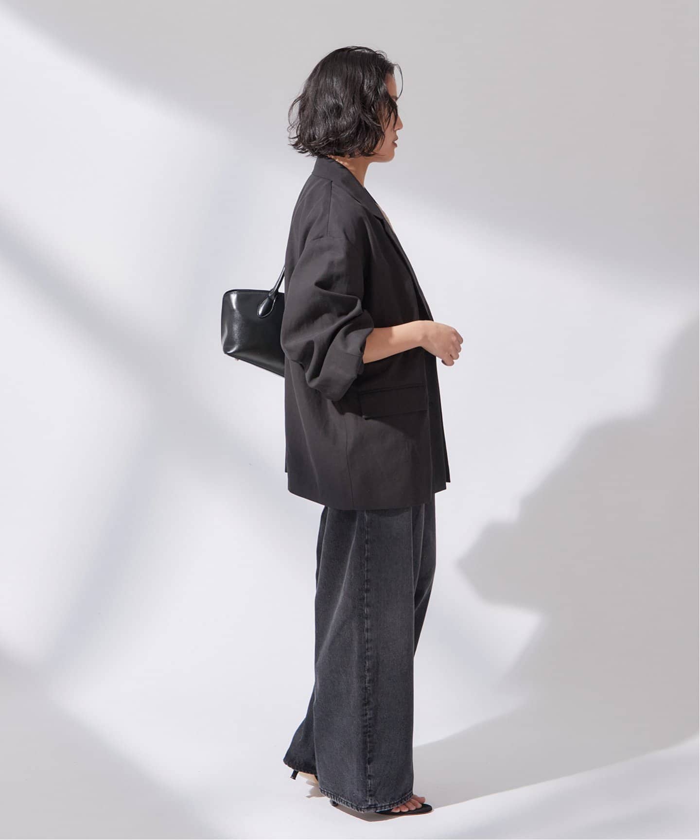 25SS ジャーナルスタンダードレサージュ リノリオグログランジャケット F 黒 リノリオグログランジャケット（テーラードジャケット