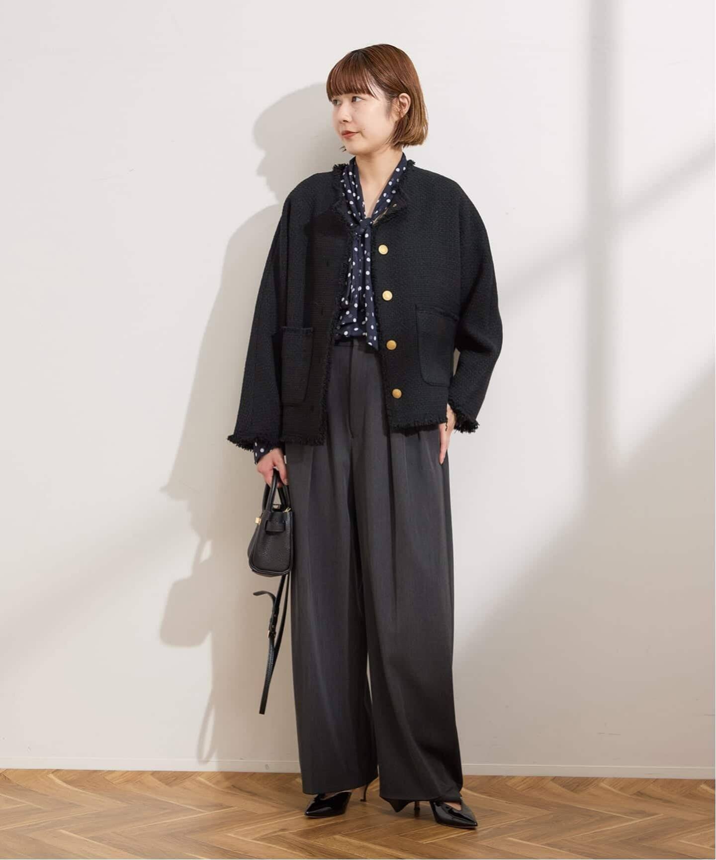 ジャーナルスタンダードレサージュ GIOLICATWEED ドルマンジャケット 追加3》GIOLICATWEED ドルマンジャケット（ノーカラージャケット