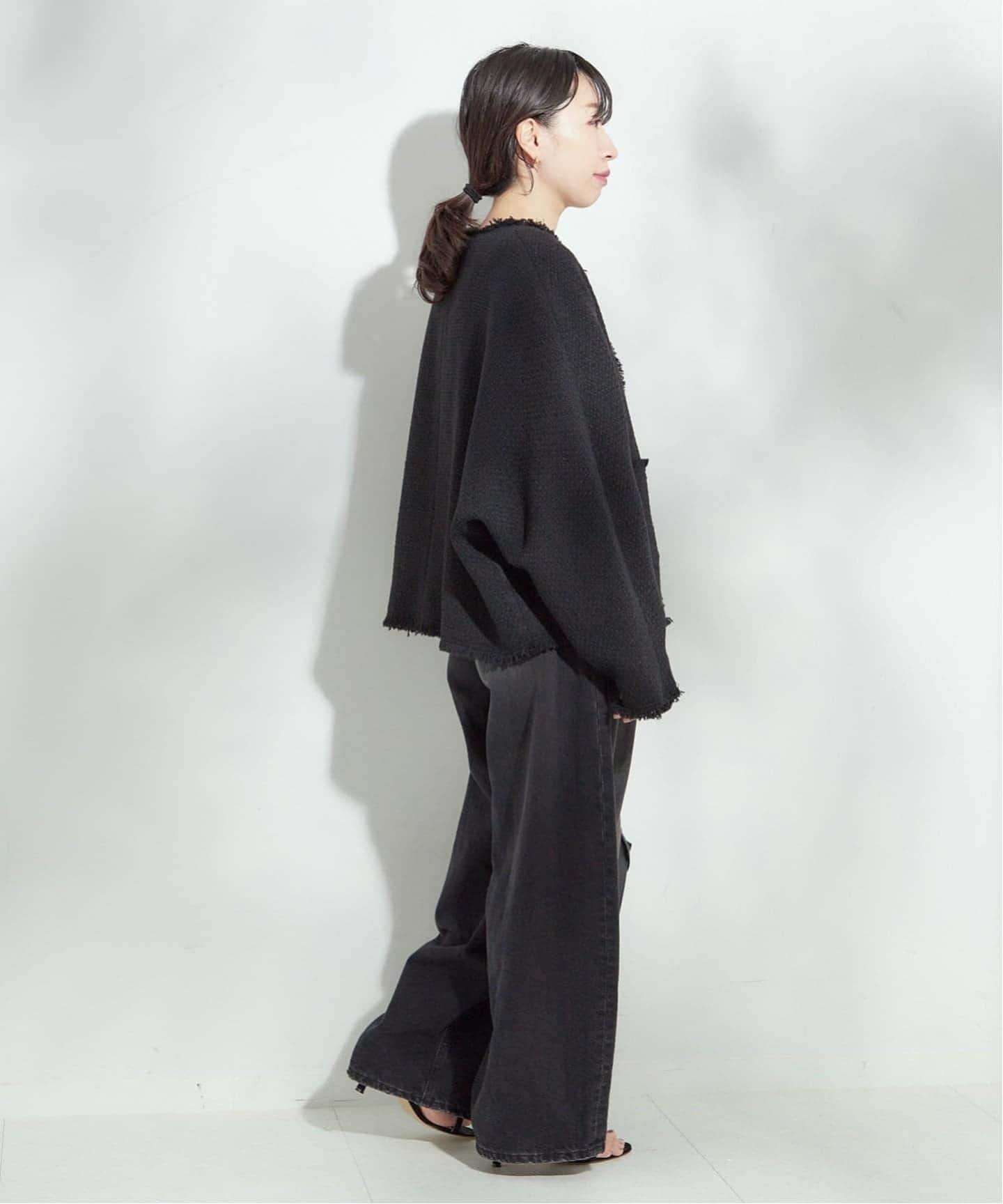 追加3》GIOLICATWEED ドルマンジャケット（ノーカラージャケット