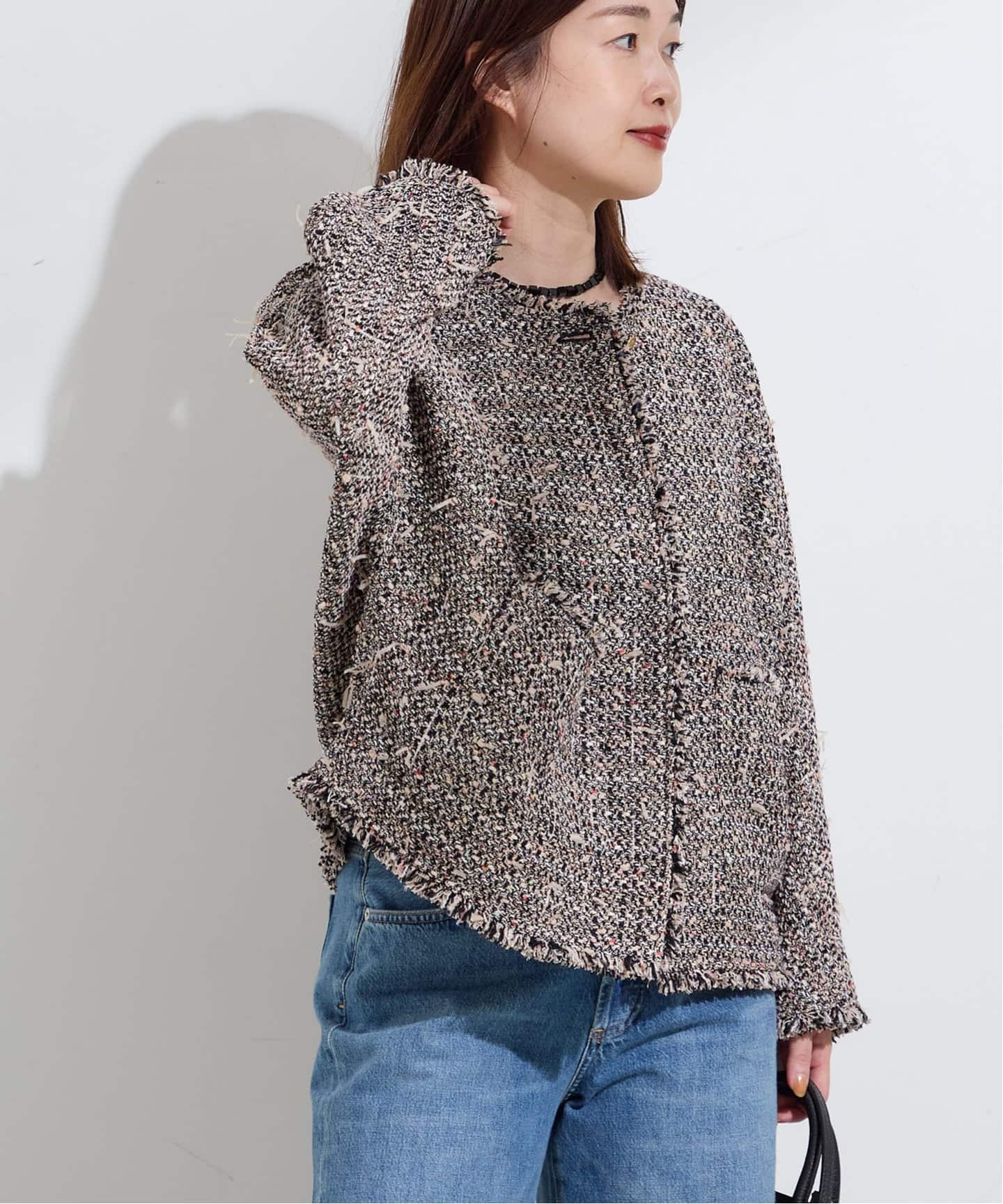 追加3》GIOLICATWEED ドルマンジャケット（ノーカラージャケット