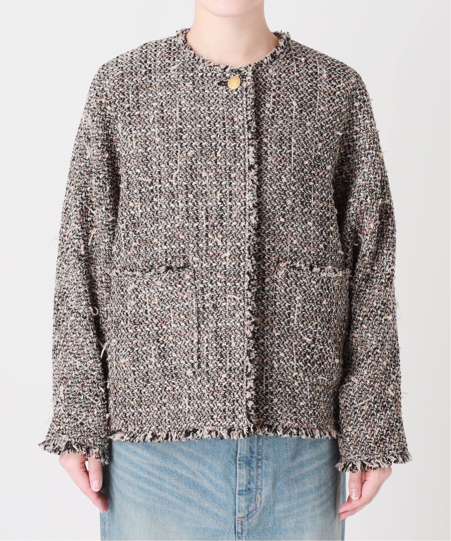 ジャーナルスタンダードレサージュ GIOLICATWEED ドルマンジャケット 追加3》GIOLICATWEED ドルマンジャケット（ノーカラージャケット