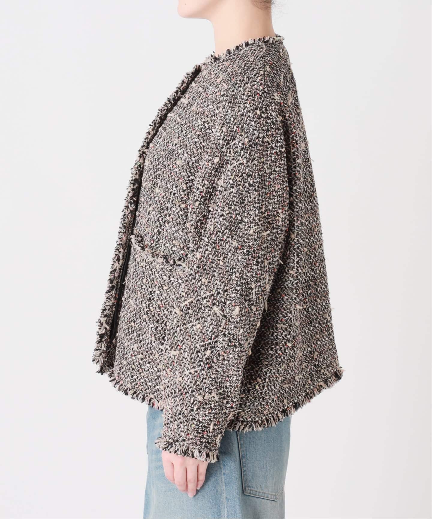 追加3》GIOLICATWEED ドルマンジャケット（ノーカラージャケット