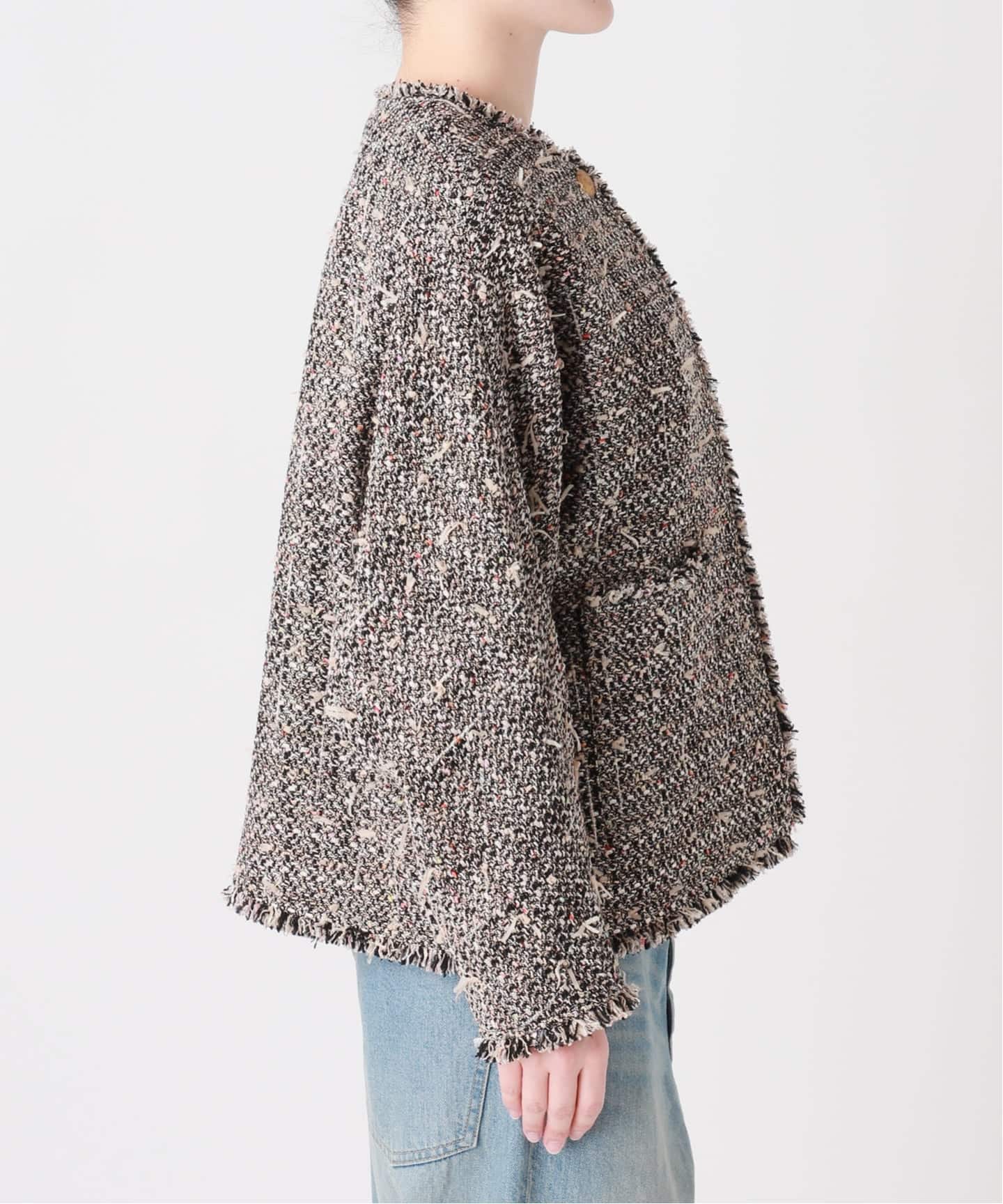 追加3》GIOLICATWEED ドルマンジャケット（ノーカラージャケット