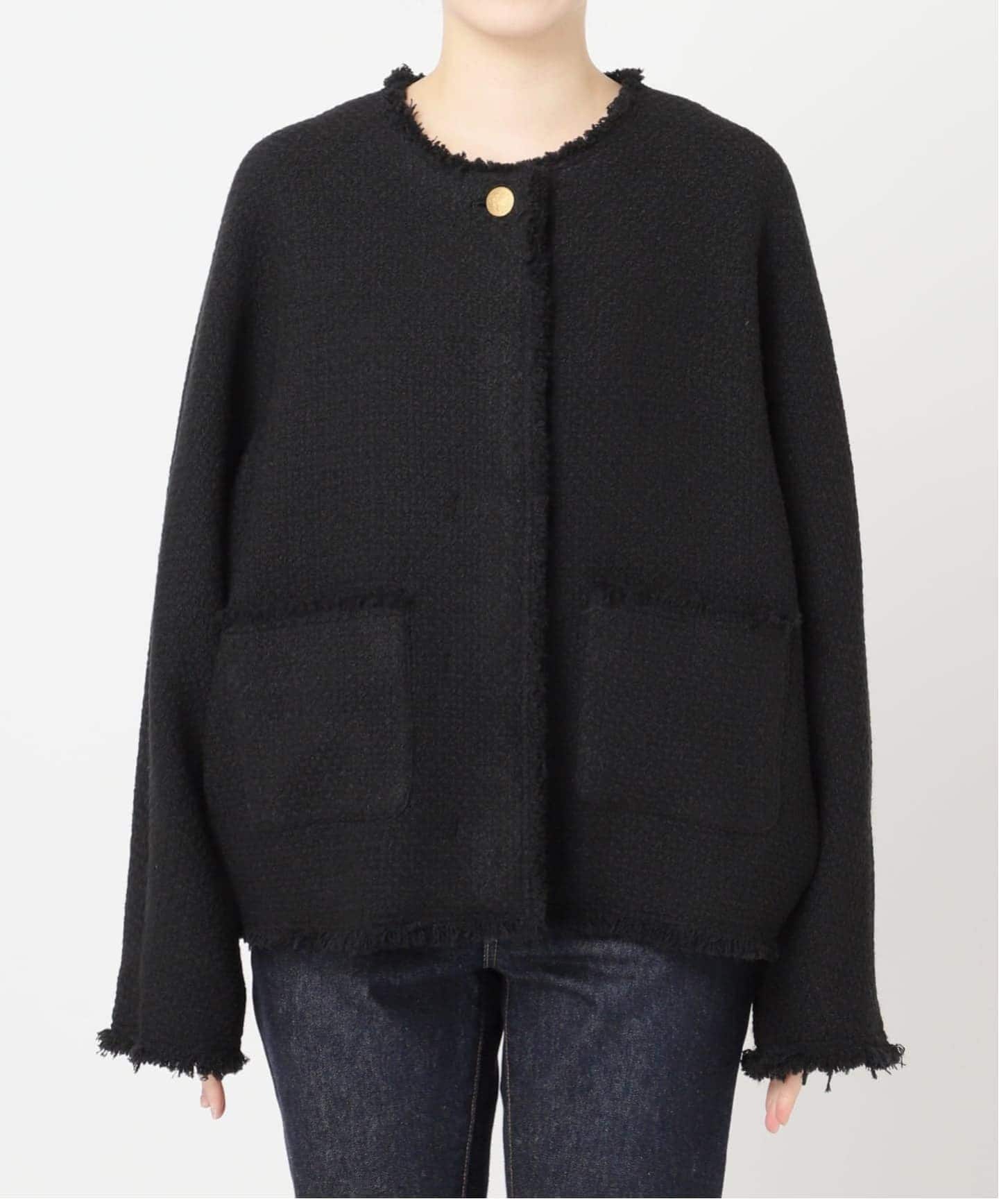 追加3》GIOLICATWEED ドルマンジャケット（ノーカラージャケット