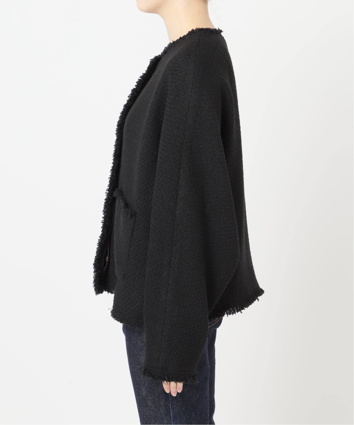 追加2》GIOLICATWEED ドルマンジャケット（ノーカラージャケット