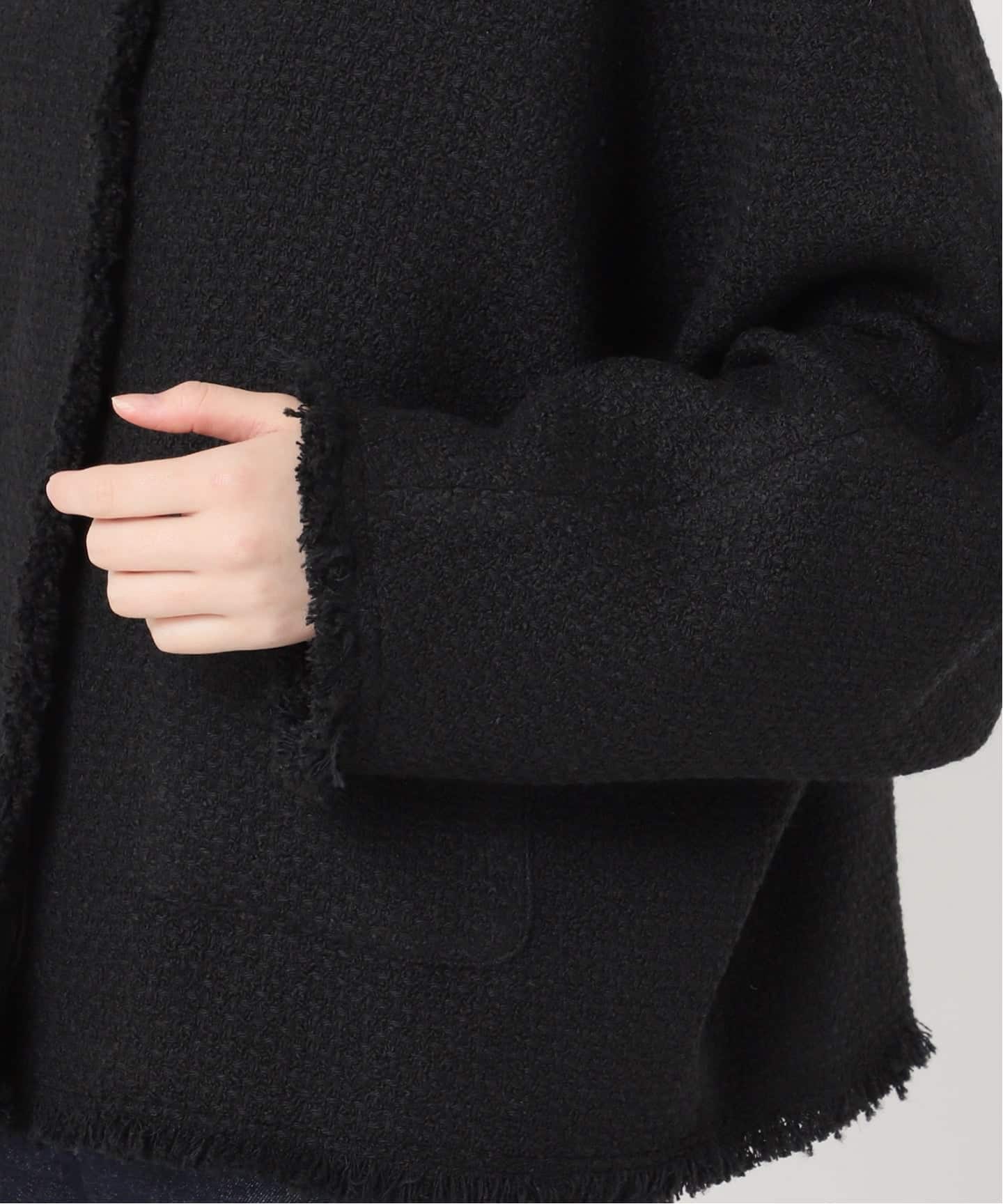 追加2》GIOLICATWEED ドルマンジャケット（ノーカラージャケット