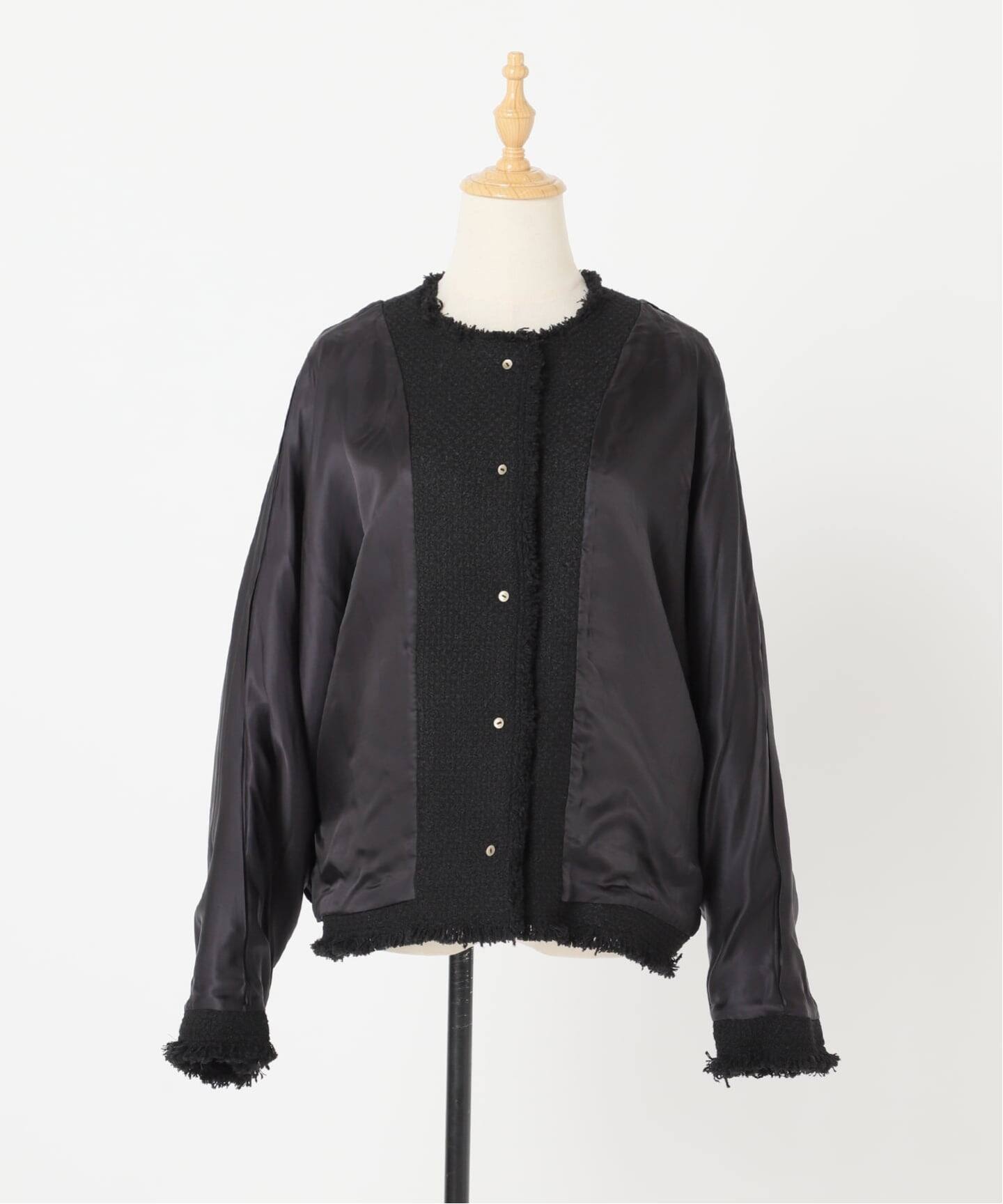 追加2》GIOLICATWEED ドルマンジャケット（ノーカラージャケット