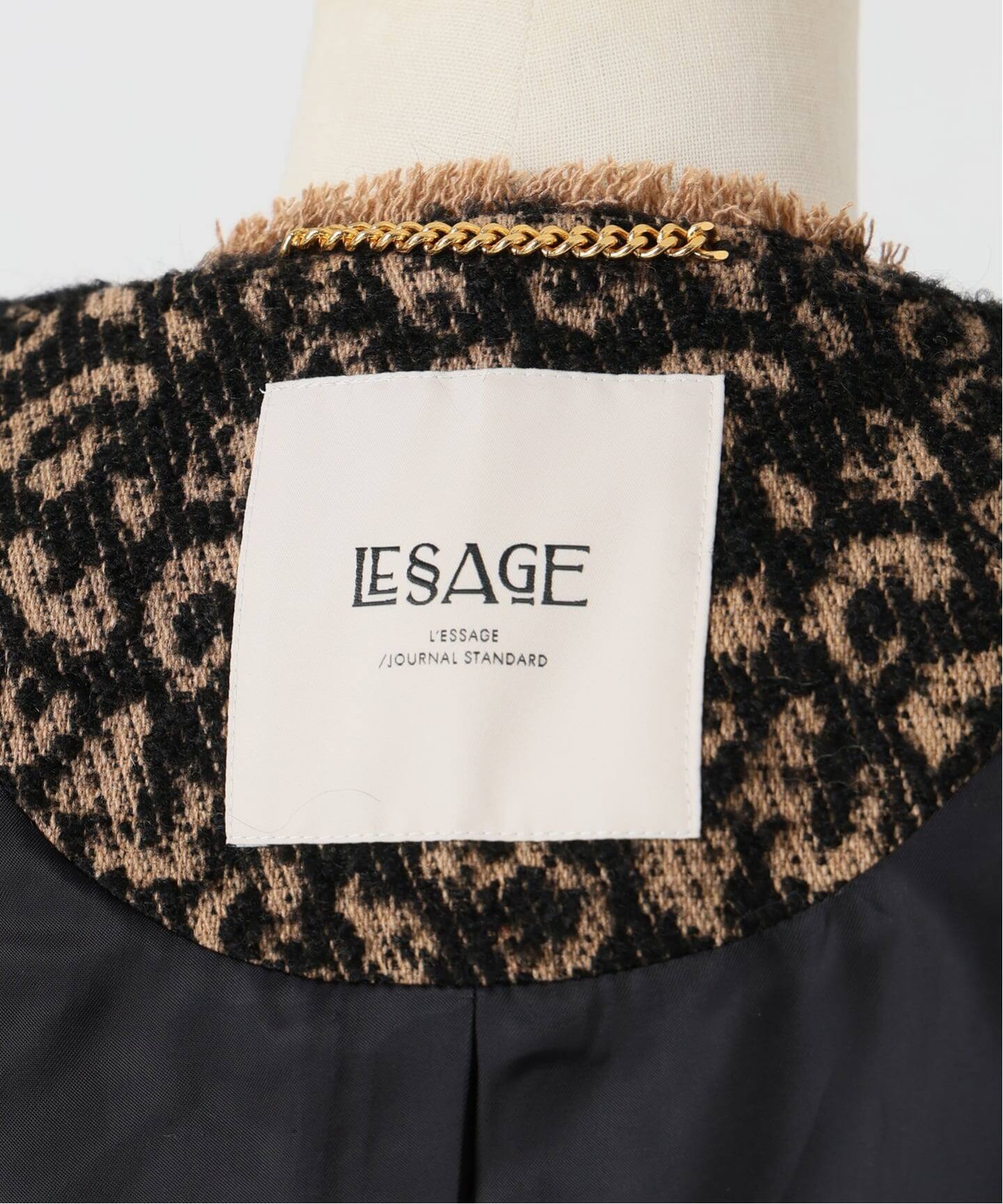 SP】GIOLICA LEOPARDドルマンジャケット（ノーカラージャケット