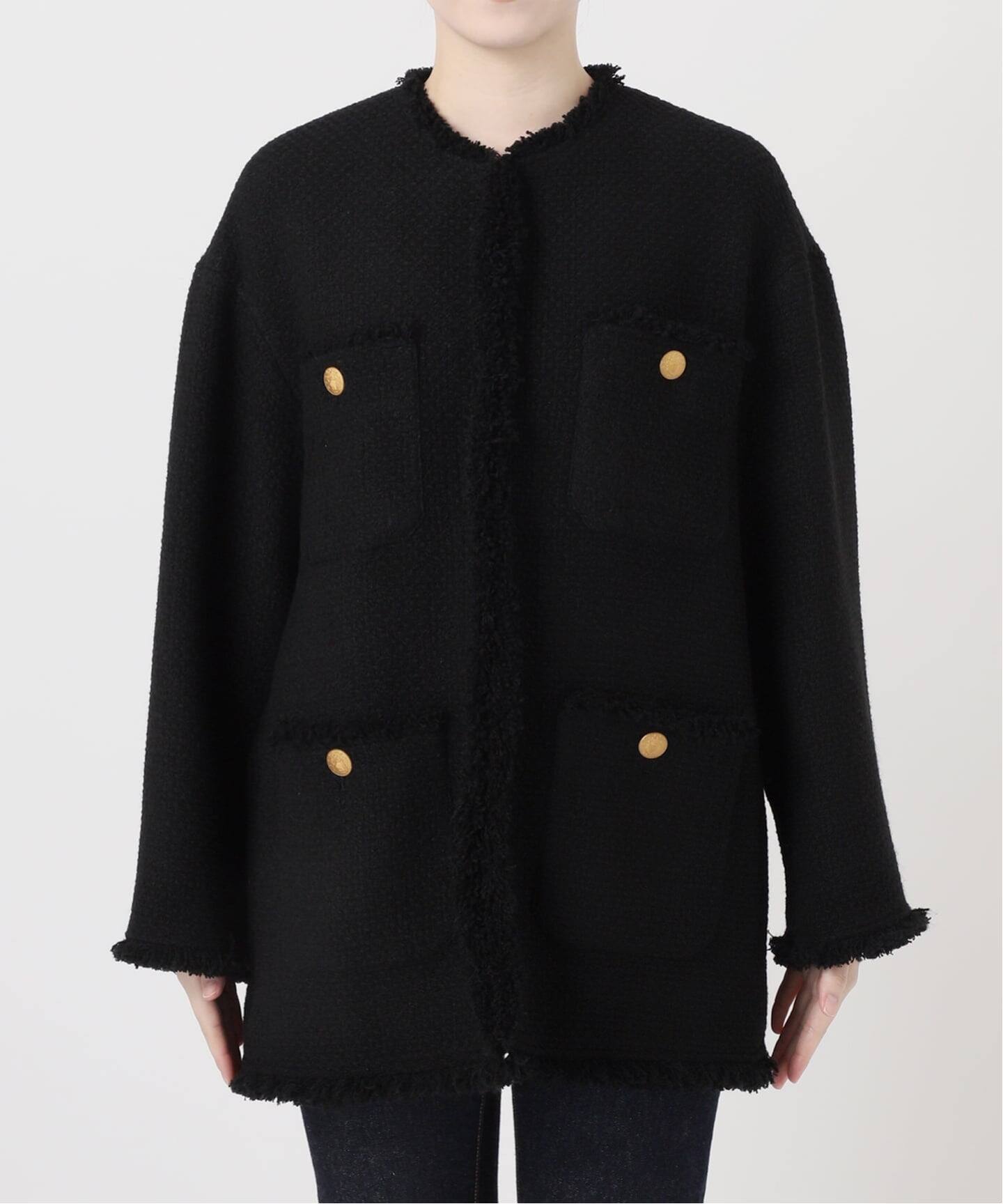 GIOLICAツイードBIGジャケット（ノーカラージャケット）｜JOURNAL