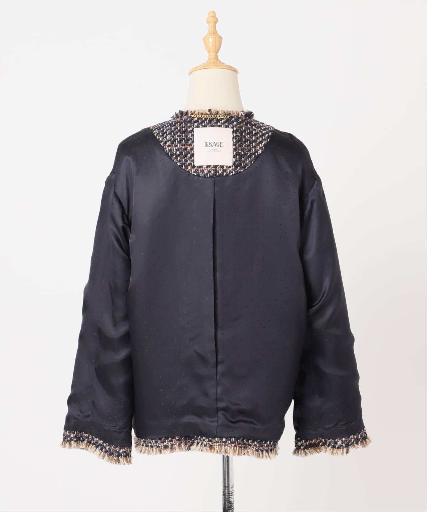 SP】GIOLICAツイードワイドジャケット（ノーカラージャケット