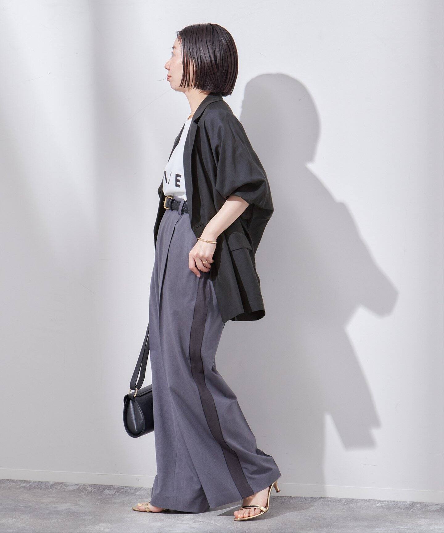 JOURNAL STANDARD L'ESSAGE シアードルマンジャケット JOURNAL STANDARD L'ESSAGE｜シアーストライプ/ムジ ドルマン