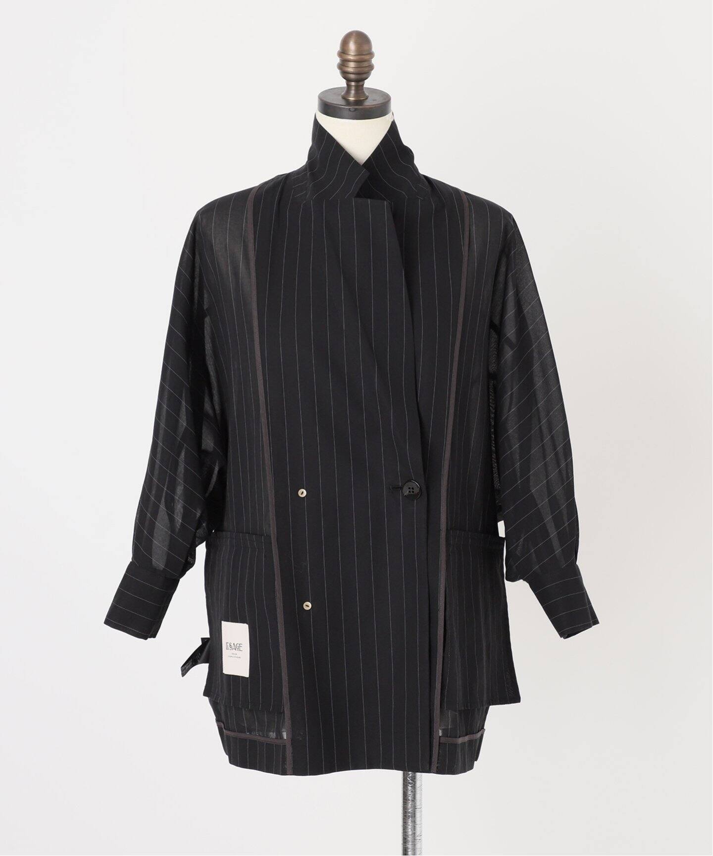 追加》シアーストライプ/ムジ ドルマンジャケット（その他
