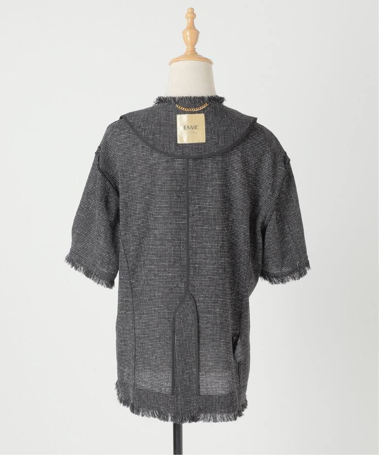 追加》【SP】TWEEDショートスリーブジャケット（ノーカラージャケット  