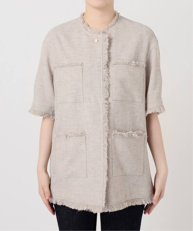 追加》【SP】TWEEDショートスリーブジャケット（ノーカラージャケット  