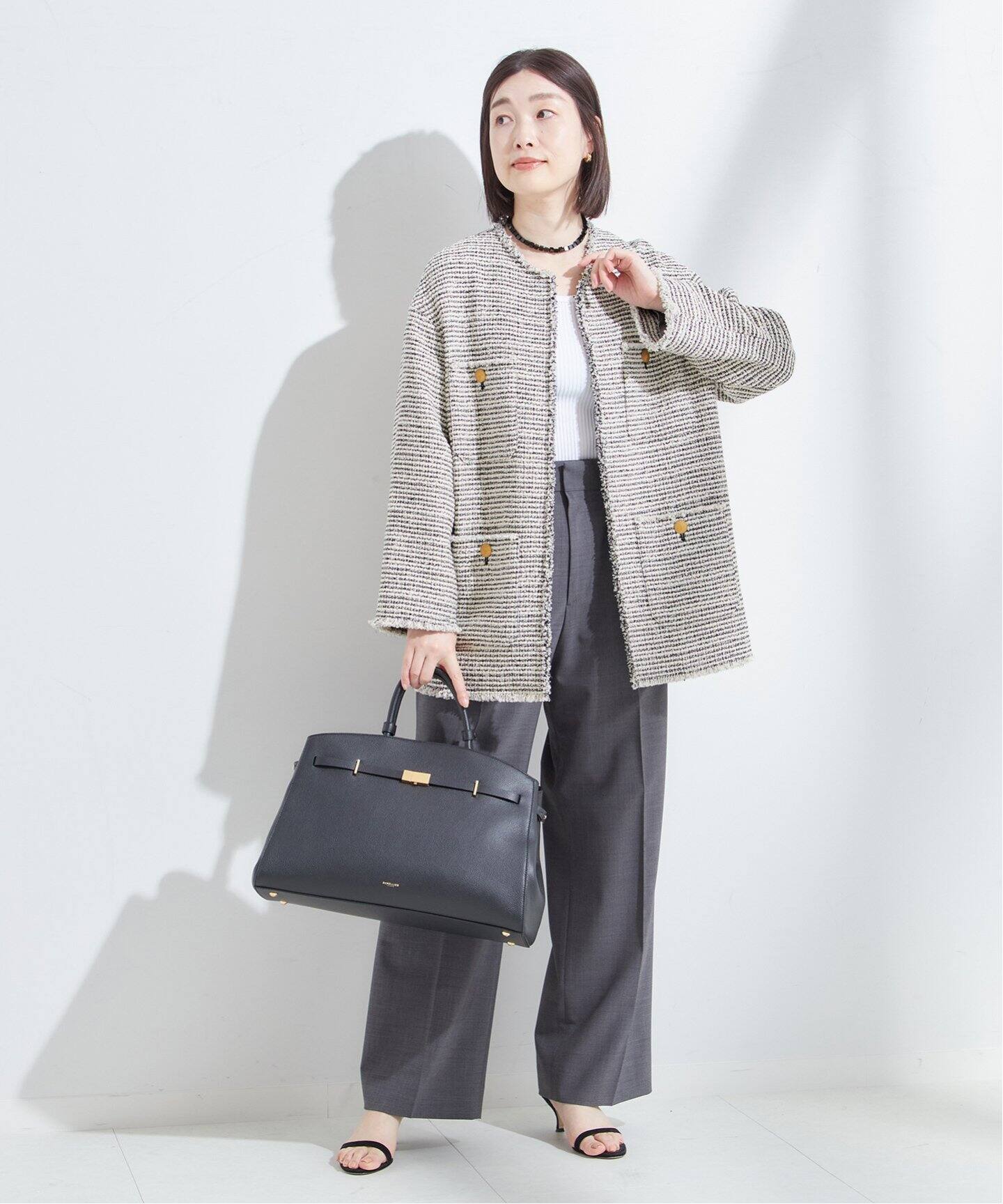 GIOLICAツイードBIGジャケット（ノーカラージャケット）｜JOURNAL  