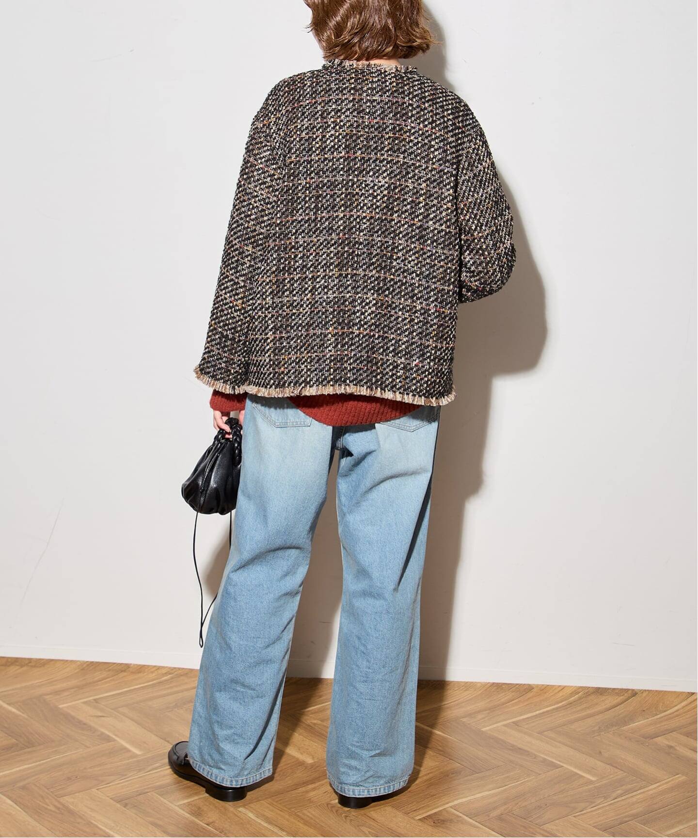 SP】GIOLICAツイードWIDEジャケット（ノーカラージャケット）｜JOURNAL