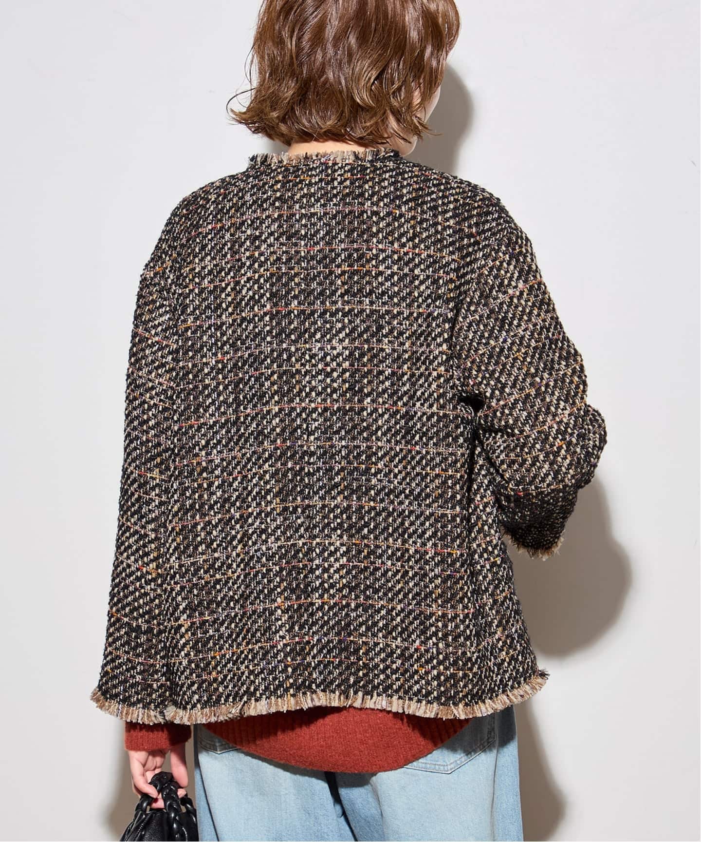 SP】GIOLICAツイードWIDEジャケット（ノーカラージャケット）｜JOURNAL