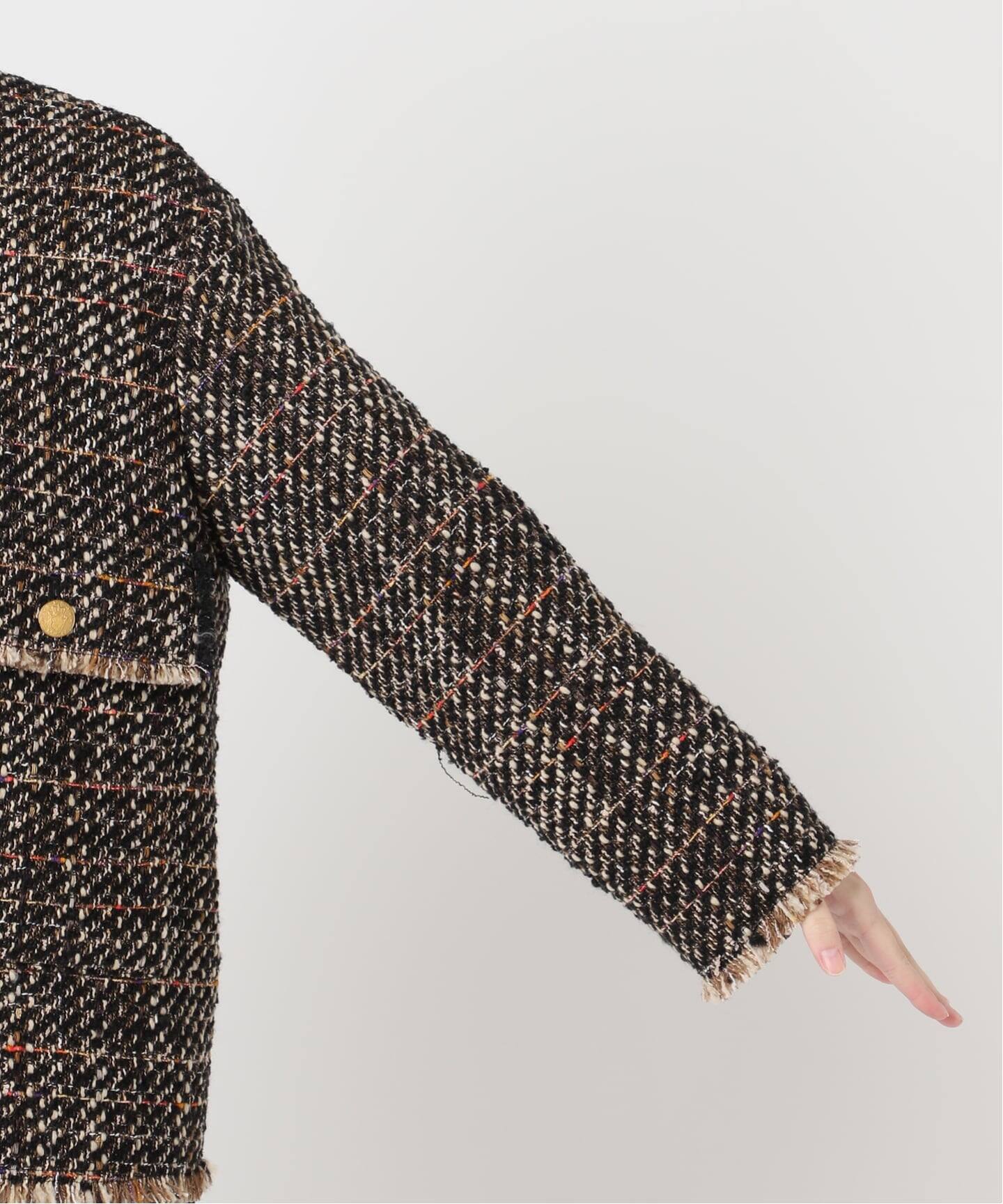 SP】GIOLICAツイードWIDEジャケット（ノーカラージャケット）｜JOURNAL