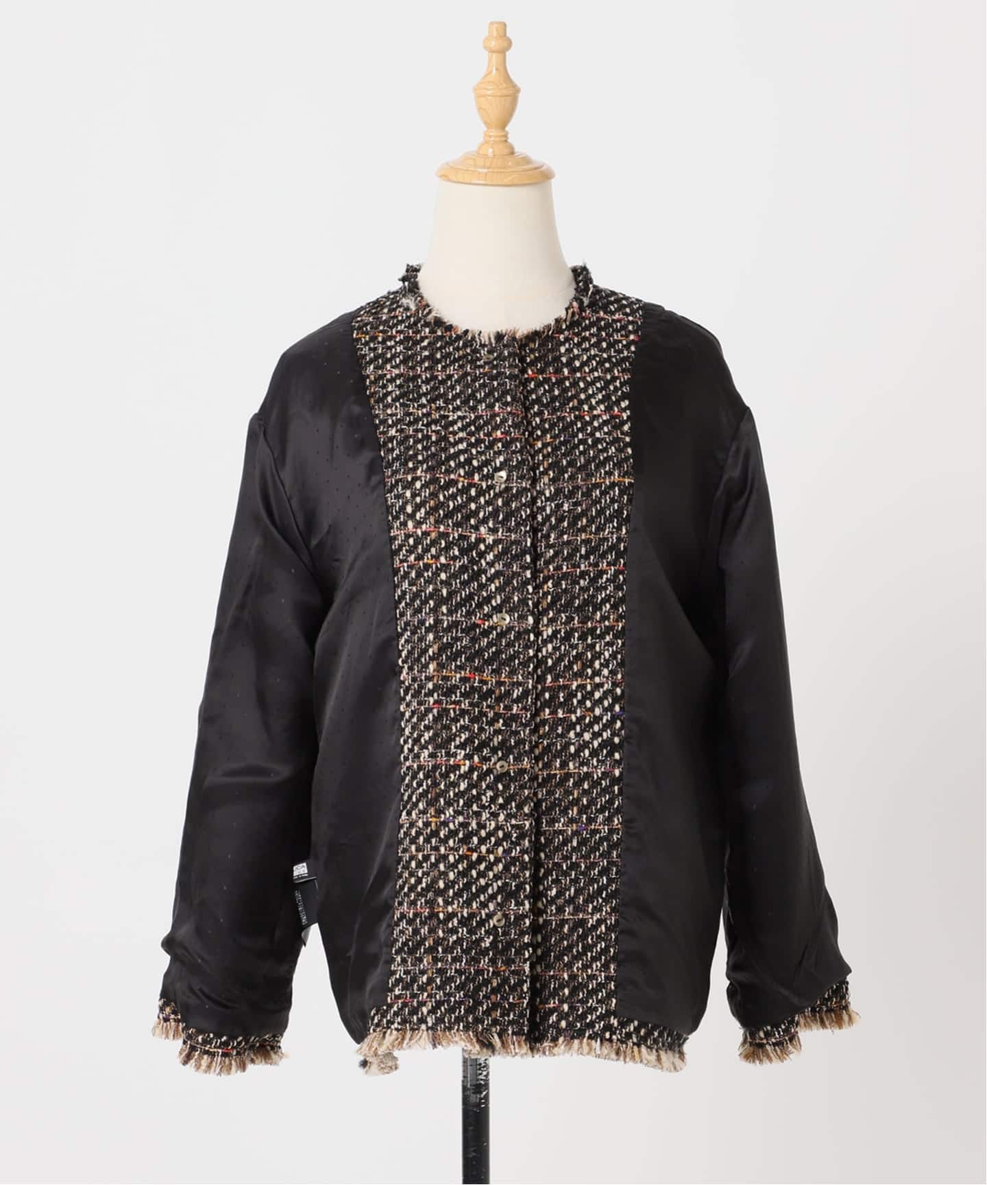 SP】GIOLICAツイードWIDEジャケット（ノーカラージャケット）｜JOURNAL