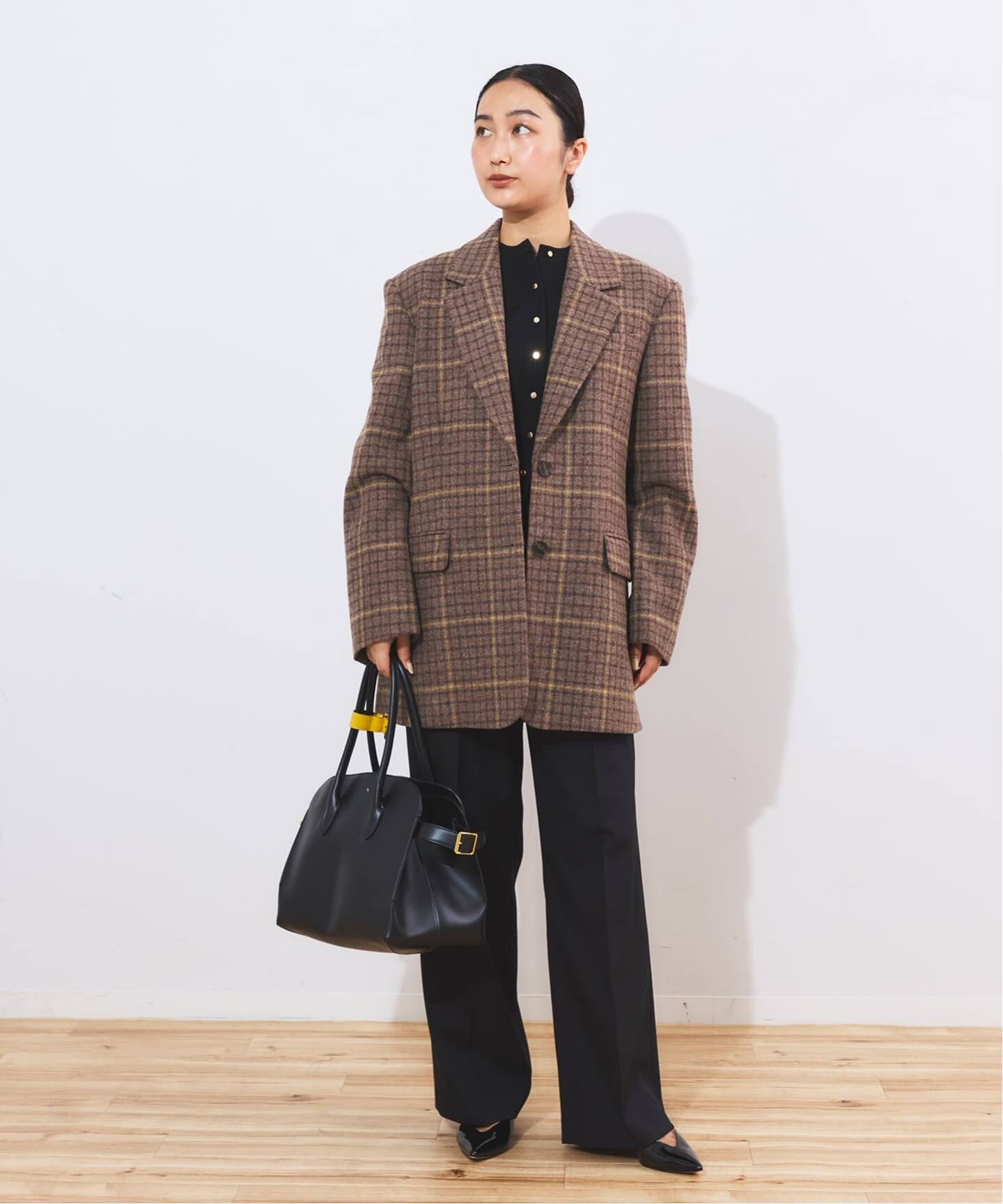 シェットランドウールチェックジャケット（テーラードジャケット