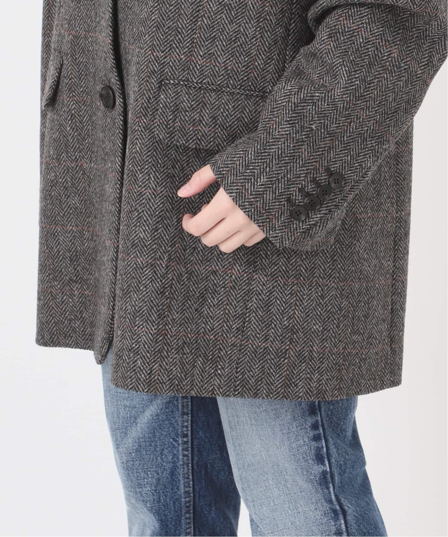 シェットランドウールチェックジャケット（テーラードジャケット