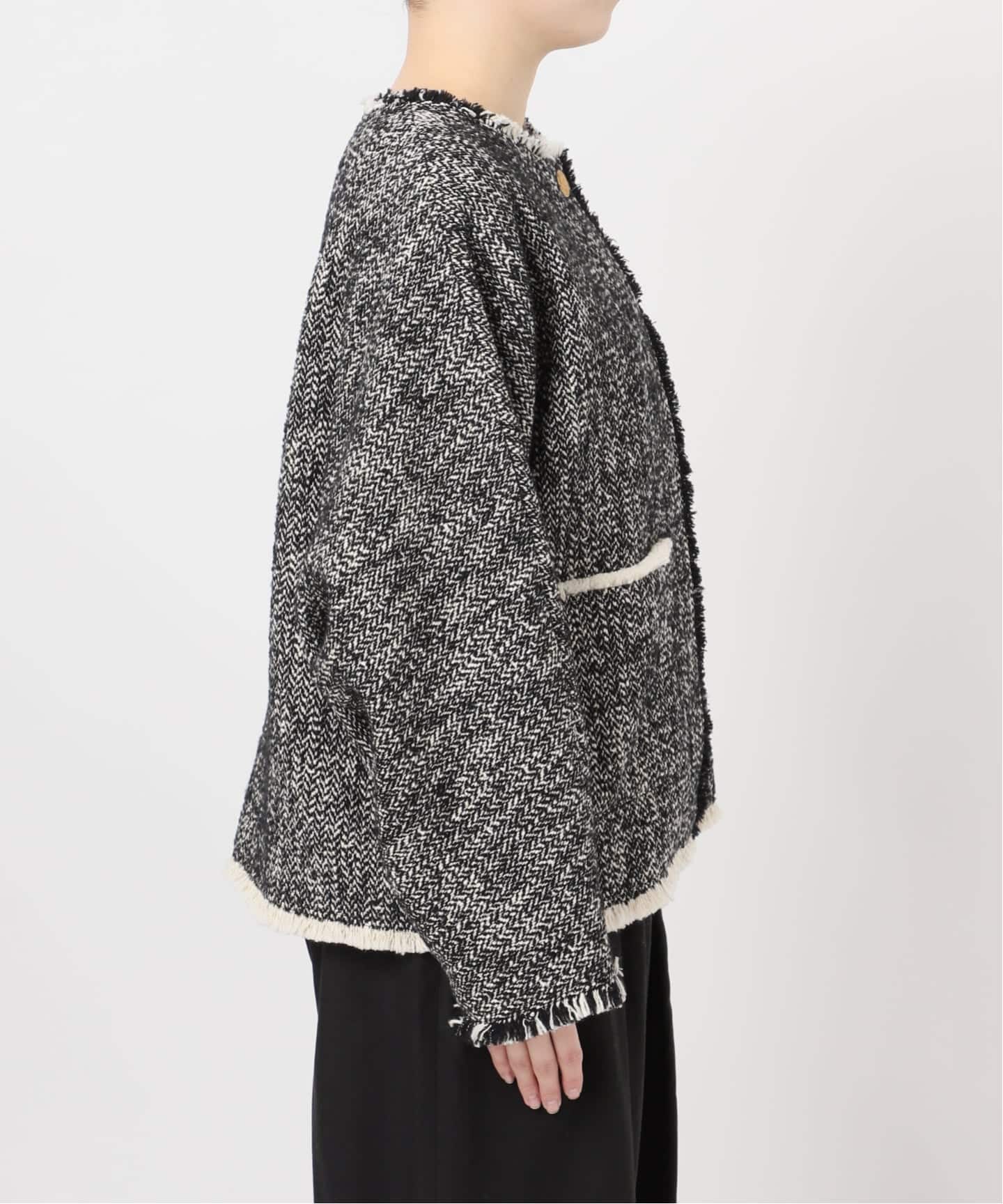 追加予約4》【SP】GIOLICATWEED ドルマンジャケット（ノーカラー