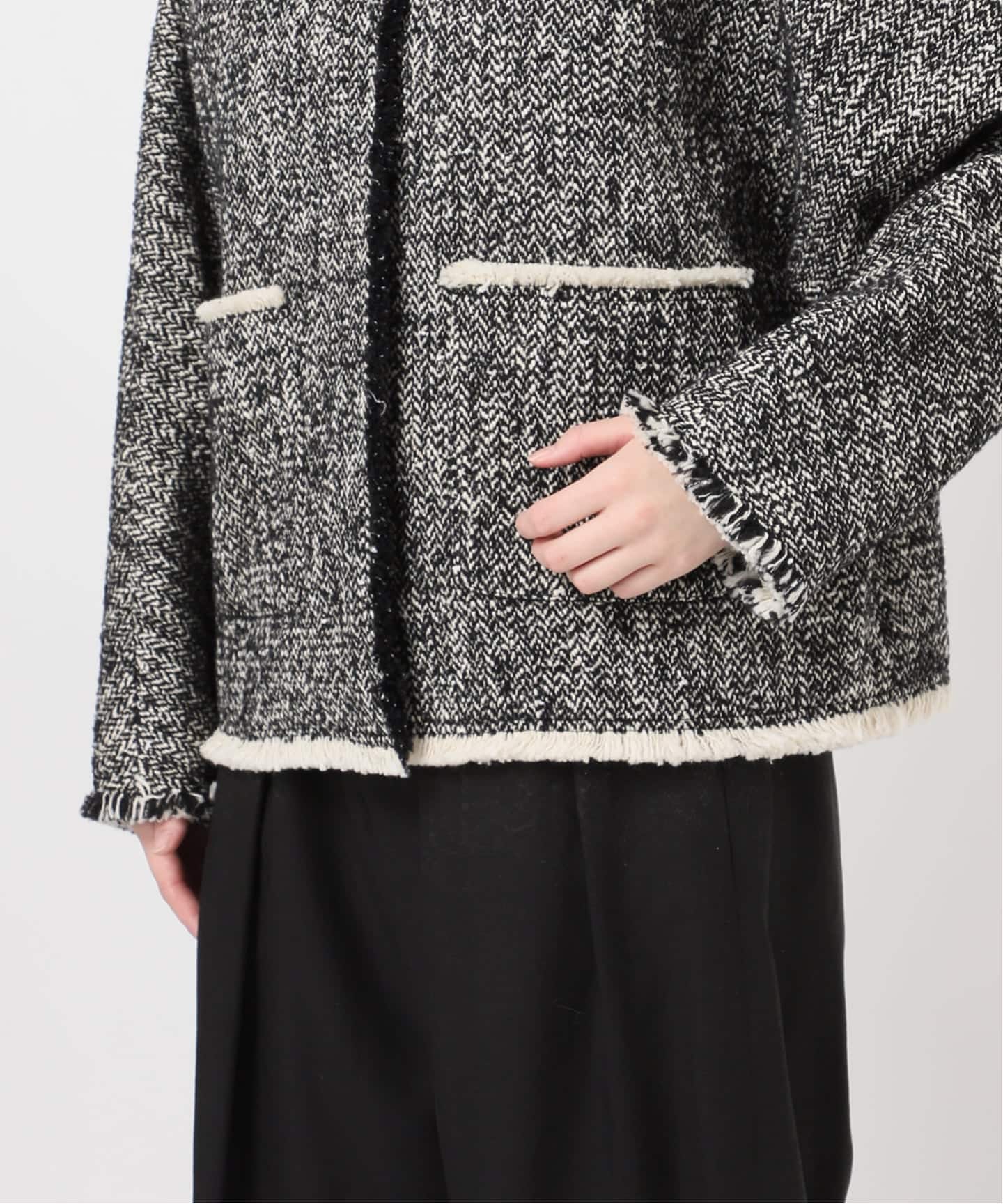 追加予約4》【SP】GIOLICATWEED ドルマンジャケット（ノーカラー