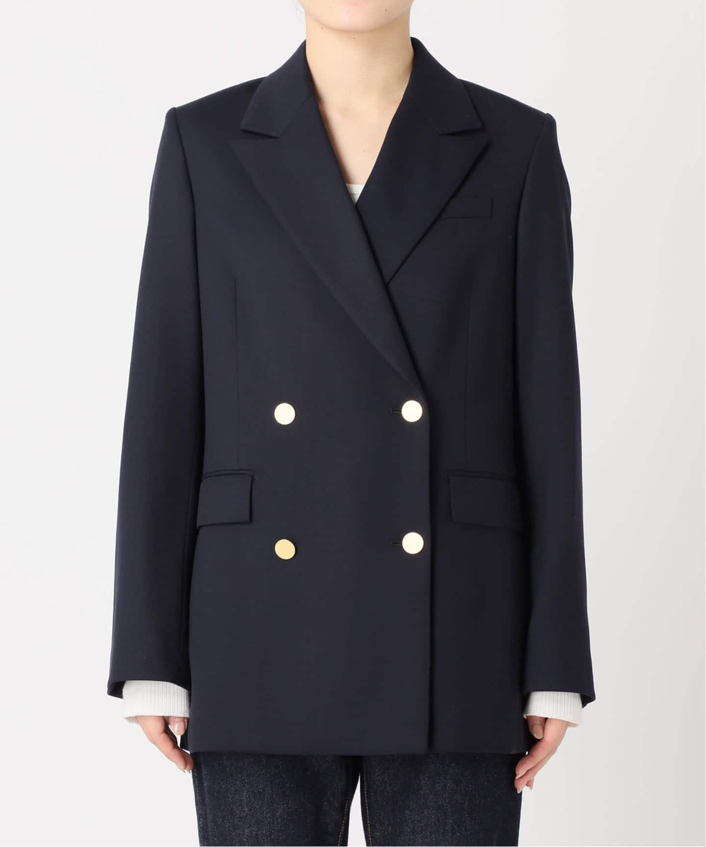 ジャーナルスタンダードレサージュ　ネイビー ウールトリコチンジャケット ジャーナルスタンダード レサージュ JOURNAL STANDARD L'ESSAGE 《予約