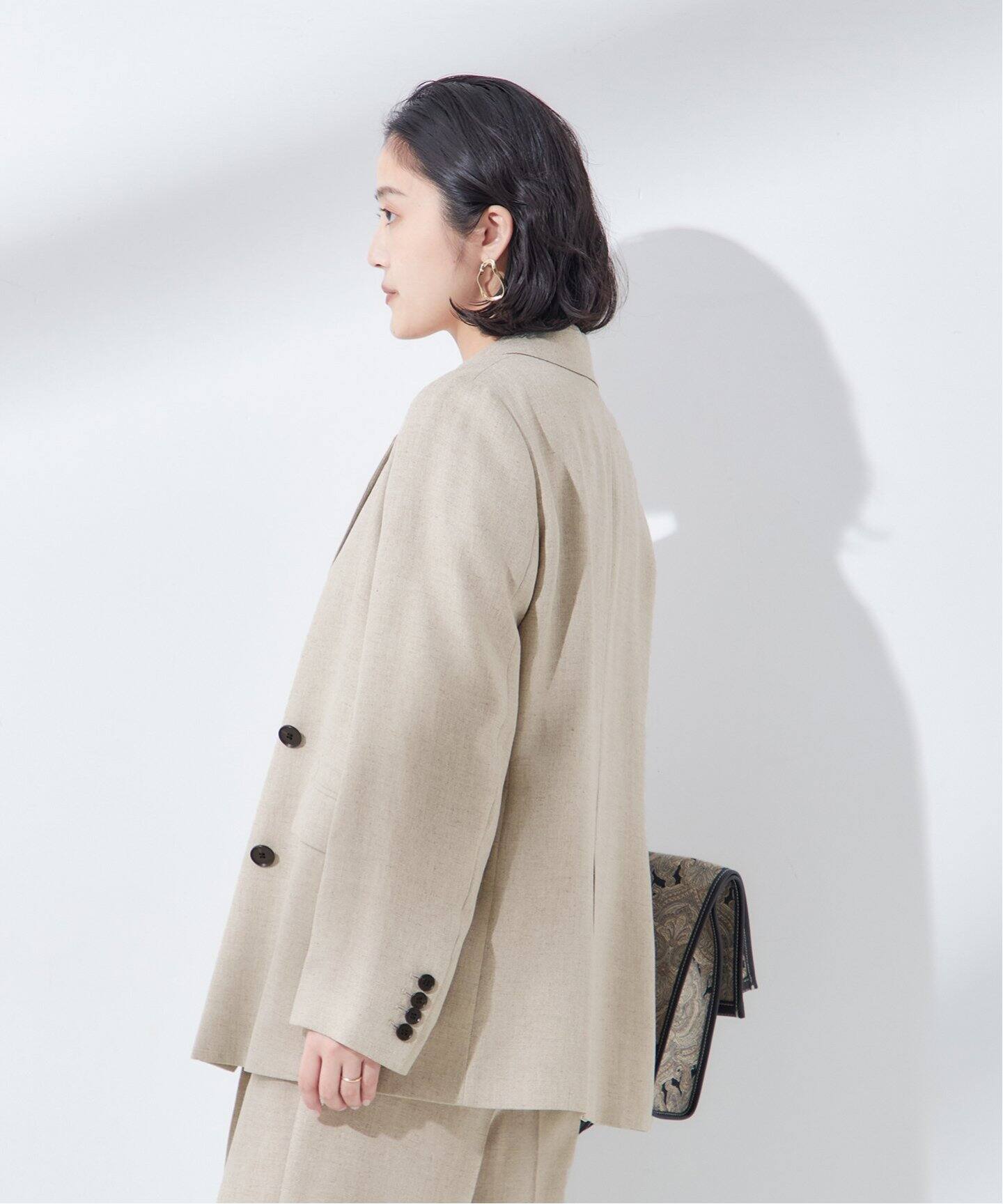 極美品 ジャーナルスタンダードレザージュ アイアスダブルジャケット ベージュ journal standard L'essage（ジャーナルスタンダードレサージュ