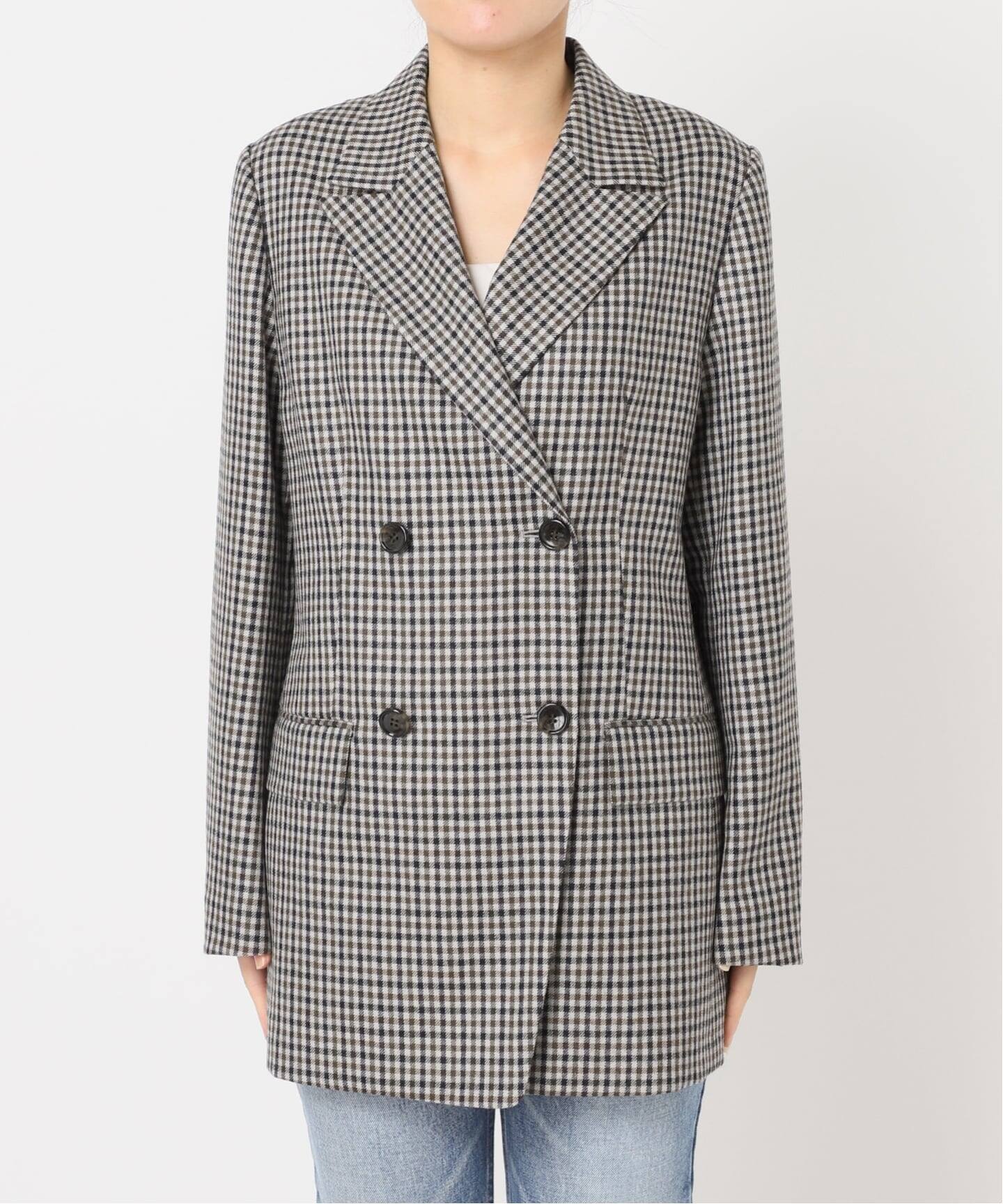 JOURNAL STANDARD L'ESSAGE チェックダブルジャケット セール】チェックダブルジャケット（テーラードジャケット）｜journal