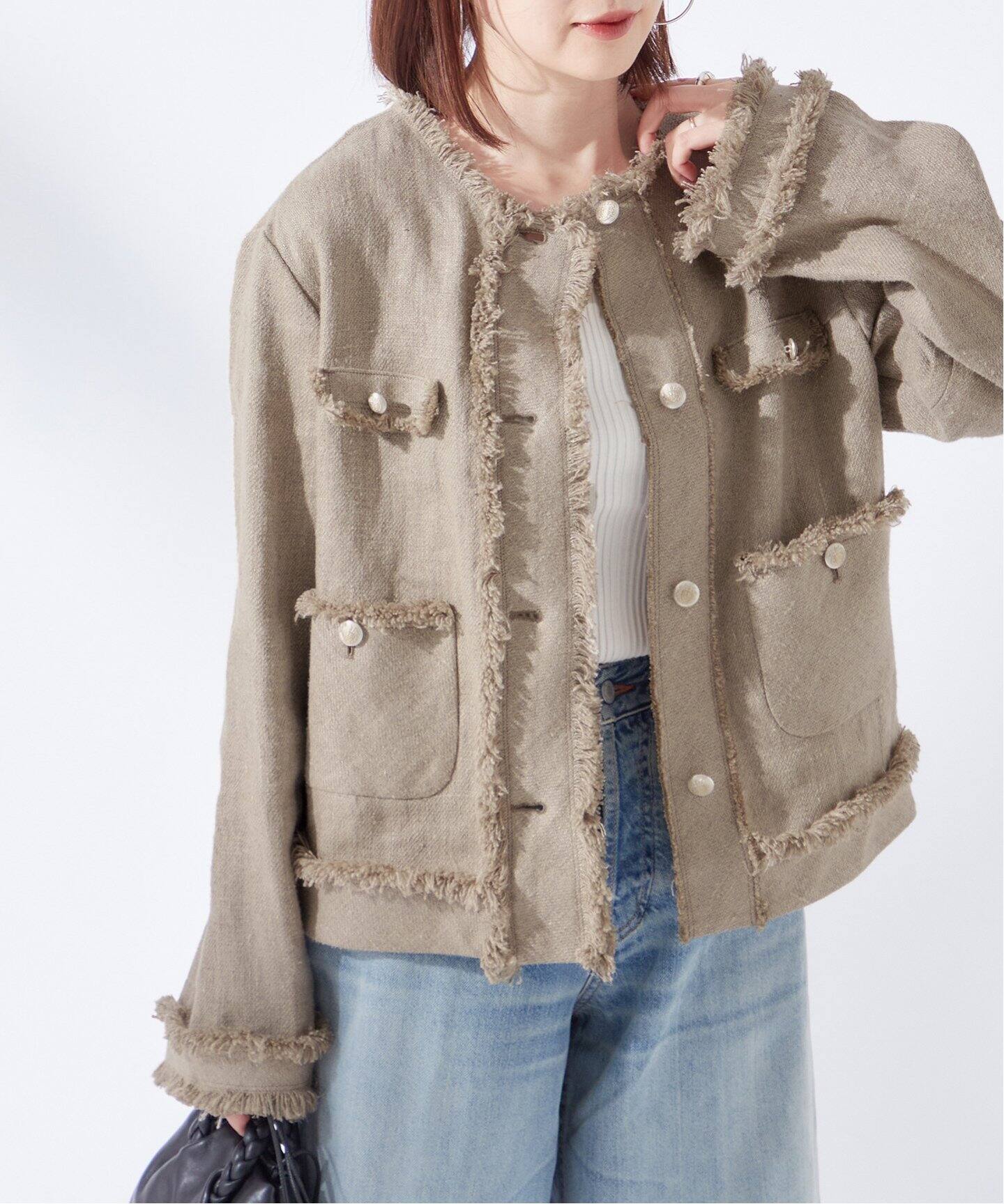 リネンジャケット（ノーカラージャケット）｜JOURNAL STANDARD L  