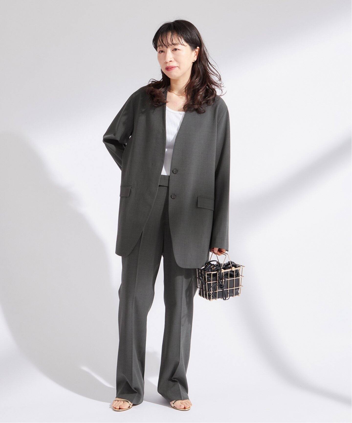 JOURNAL STANDARD L'ESSAGE ノーカラーロングジャケット journal standard L'essage JOURNAL STANDARD L'ESSAGE ノー