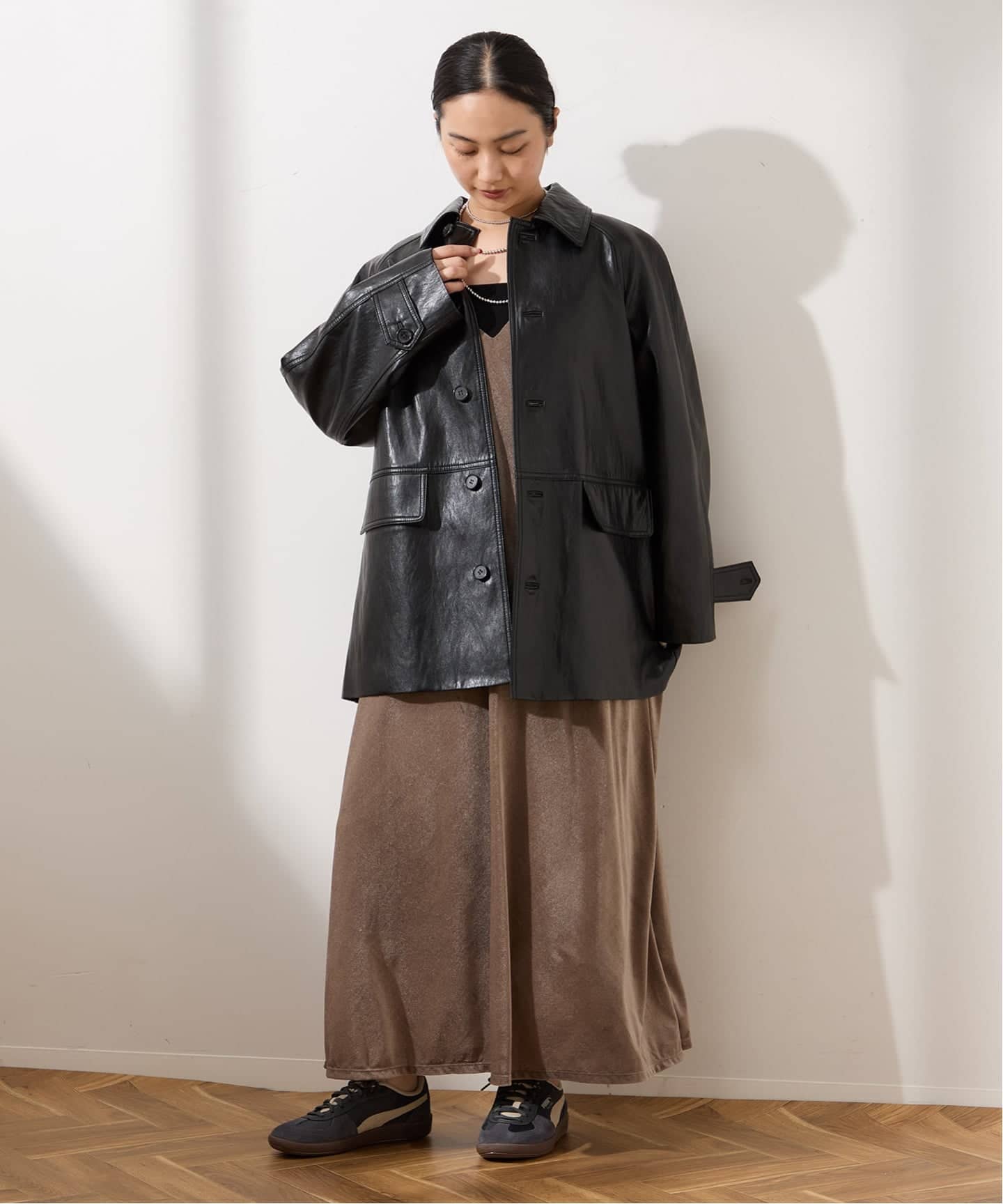 ジャケット・アウター Dunst UNISEX LEATHER HALF JACKET Dunst UNISEX LEATHER HALF JACKET