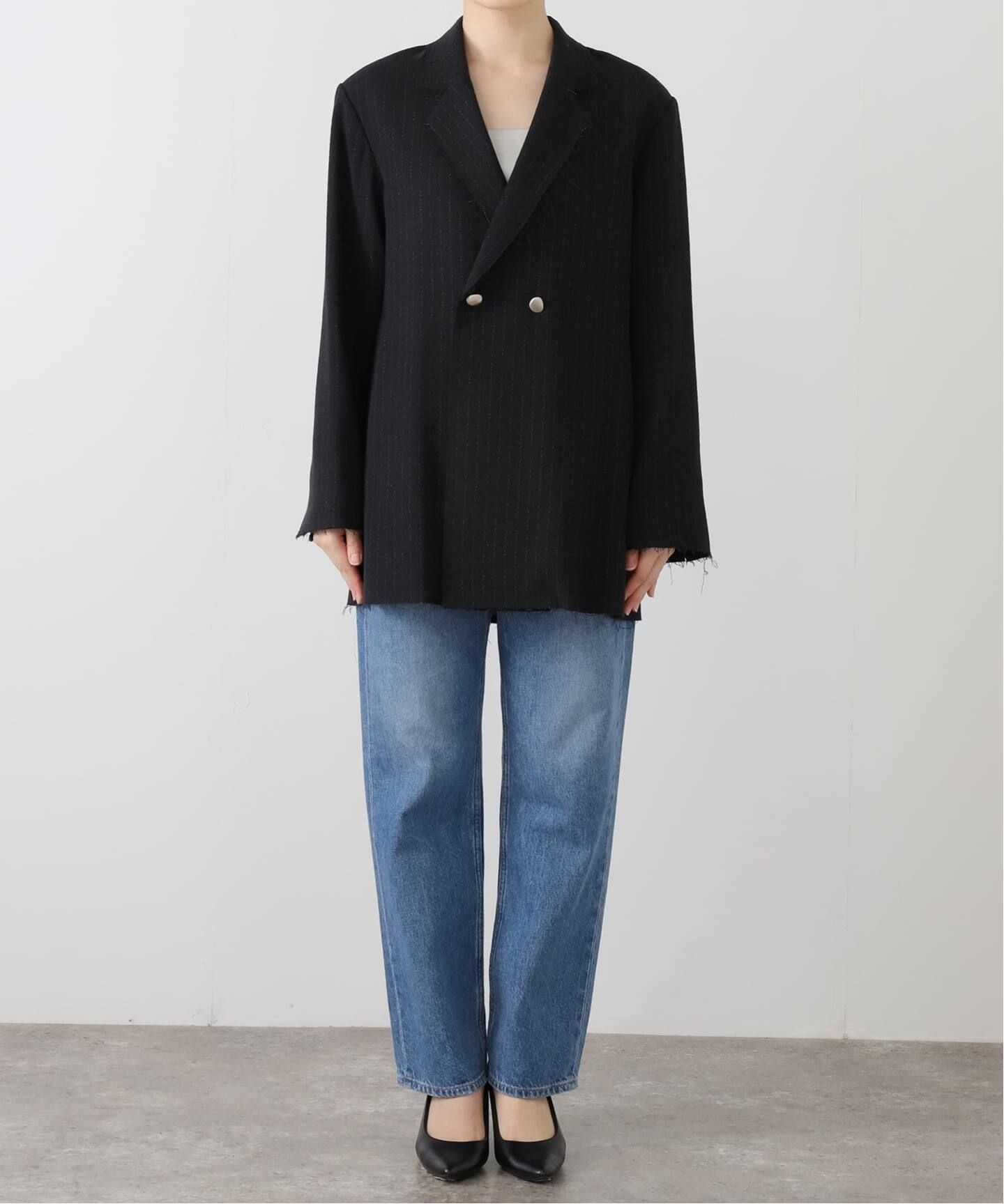 Uhr/ウーア】Wool / Silk Striped Jacket：ジャケット