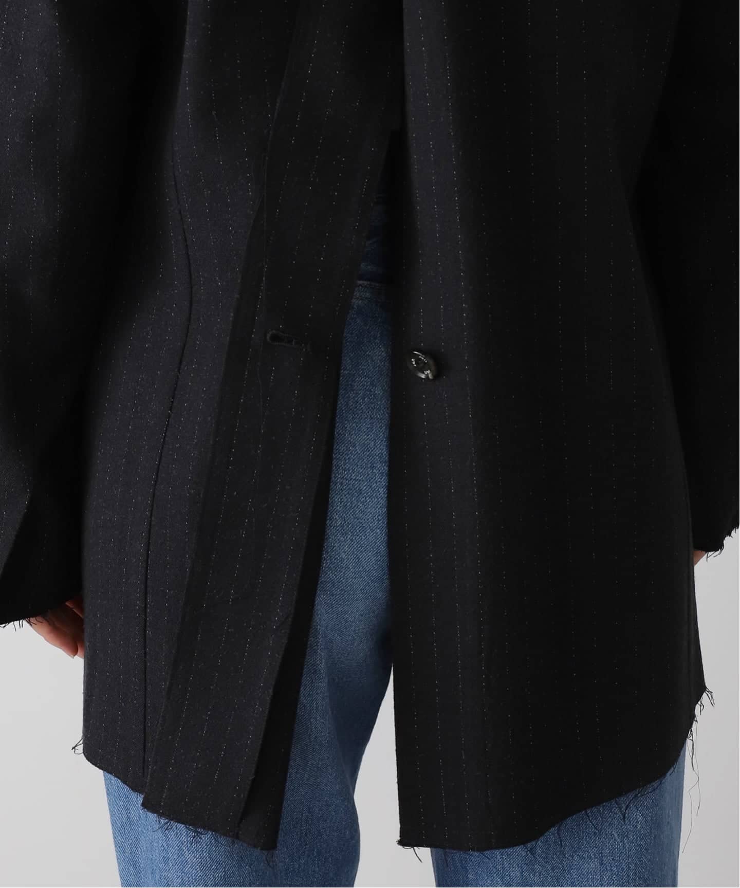 Uhr/ウーア】Wool / Silk Striped Jacket：ジャケット
