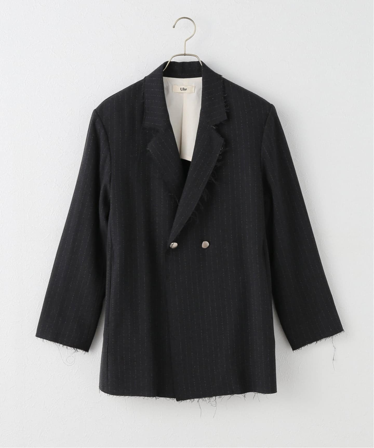 Uhr/ウーア】Wool / Silk Striped Jacket：ジャケット（テーラード