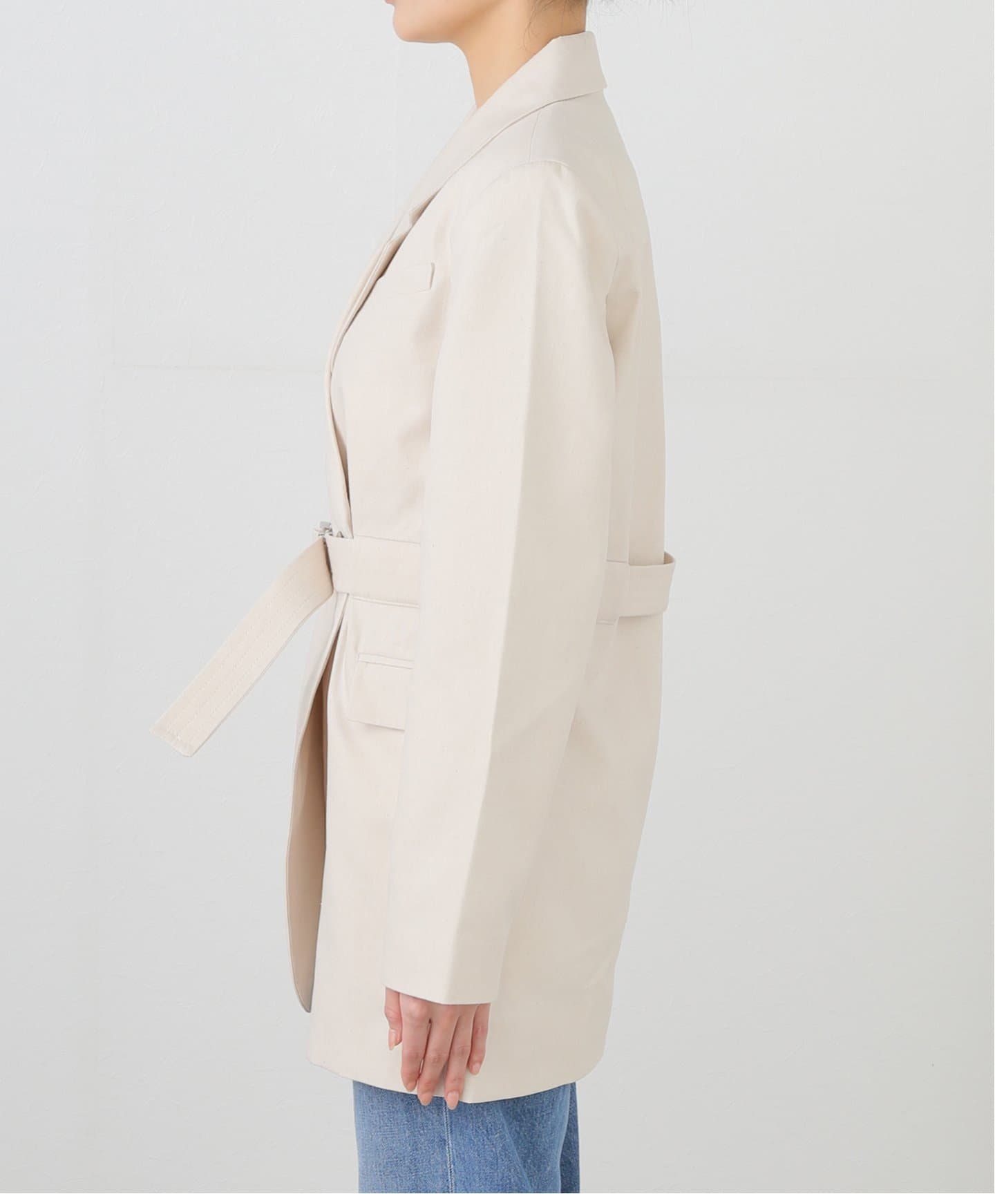 関税・送料込み【GANNI】コットン ブレザー GANNI/ガニー】Cotton Melange Tailoring Blazer：ジャケット