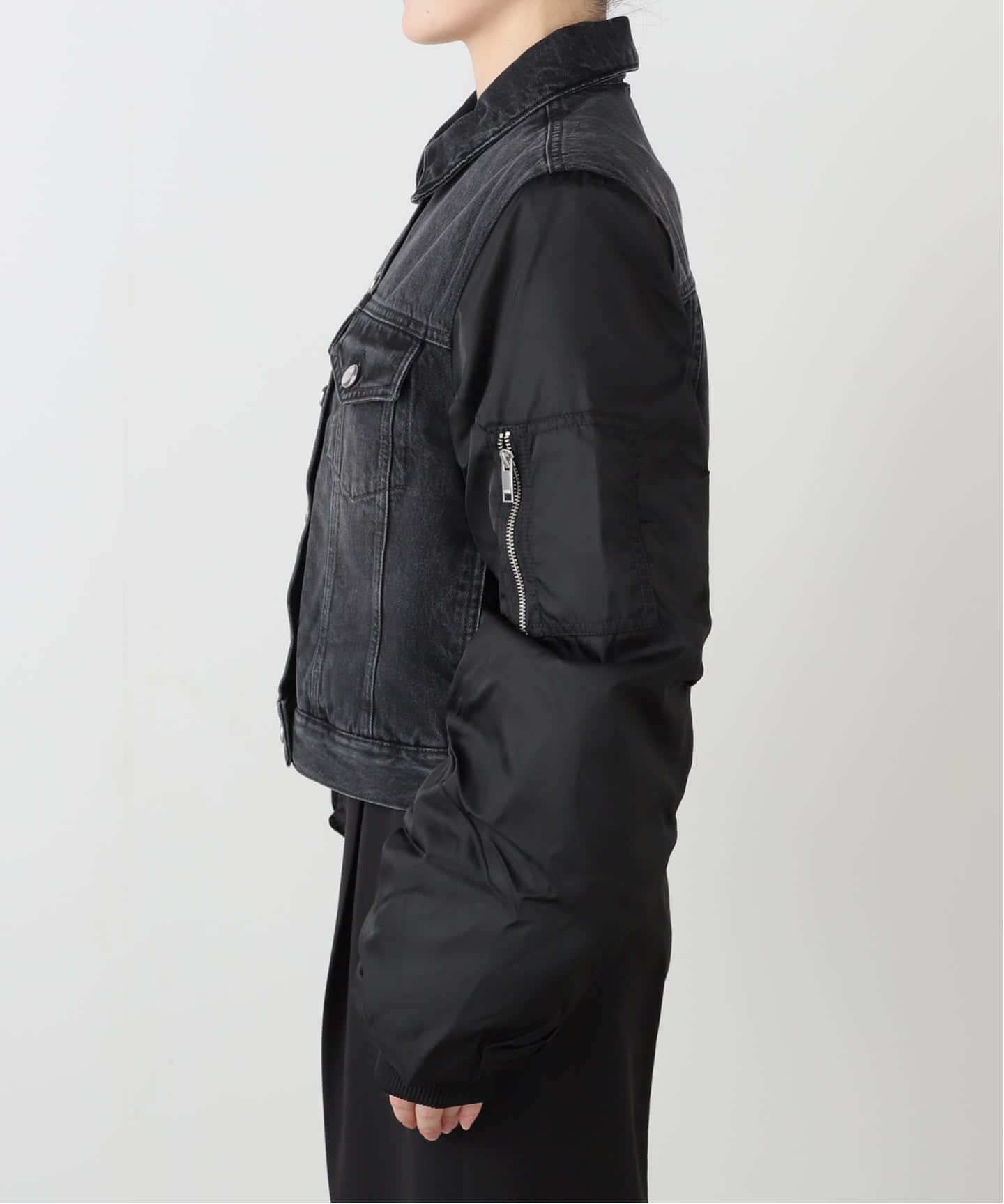 ジャーナルスタンダード レサージュ（journal standard L’essage）/【GANNI/ガニー】 Rigid Denim Mix Jacket GANNI/ガニー】 Rigid Denim Mix Jacket（デニムジャケット）｜JOURNAL