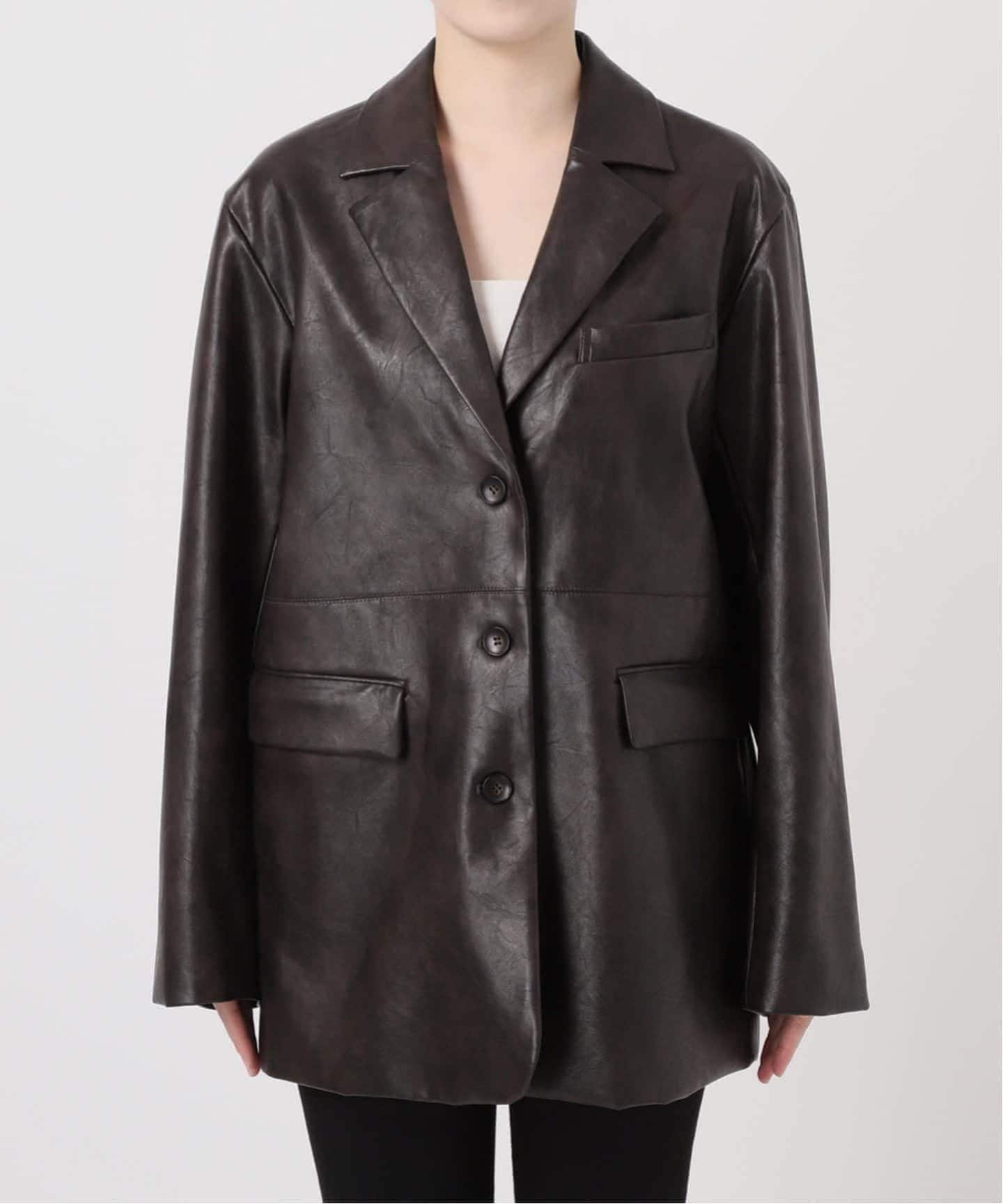 フェイクレザー/フェイクスエードジャケット（レザージャケット