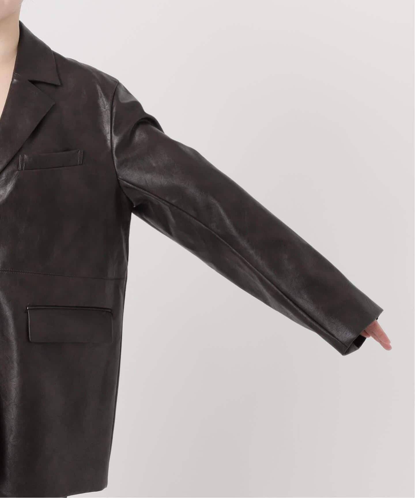 即決OK【美品】JOURNAL STANDARD フェイクレザー　ジャケット WEB限定追加》フェイクレザーボアブルゾン（ライダースジャケット