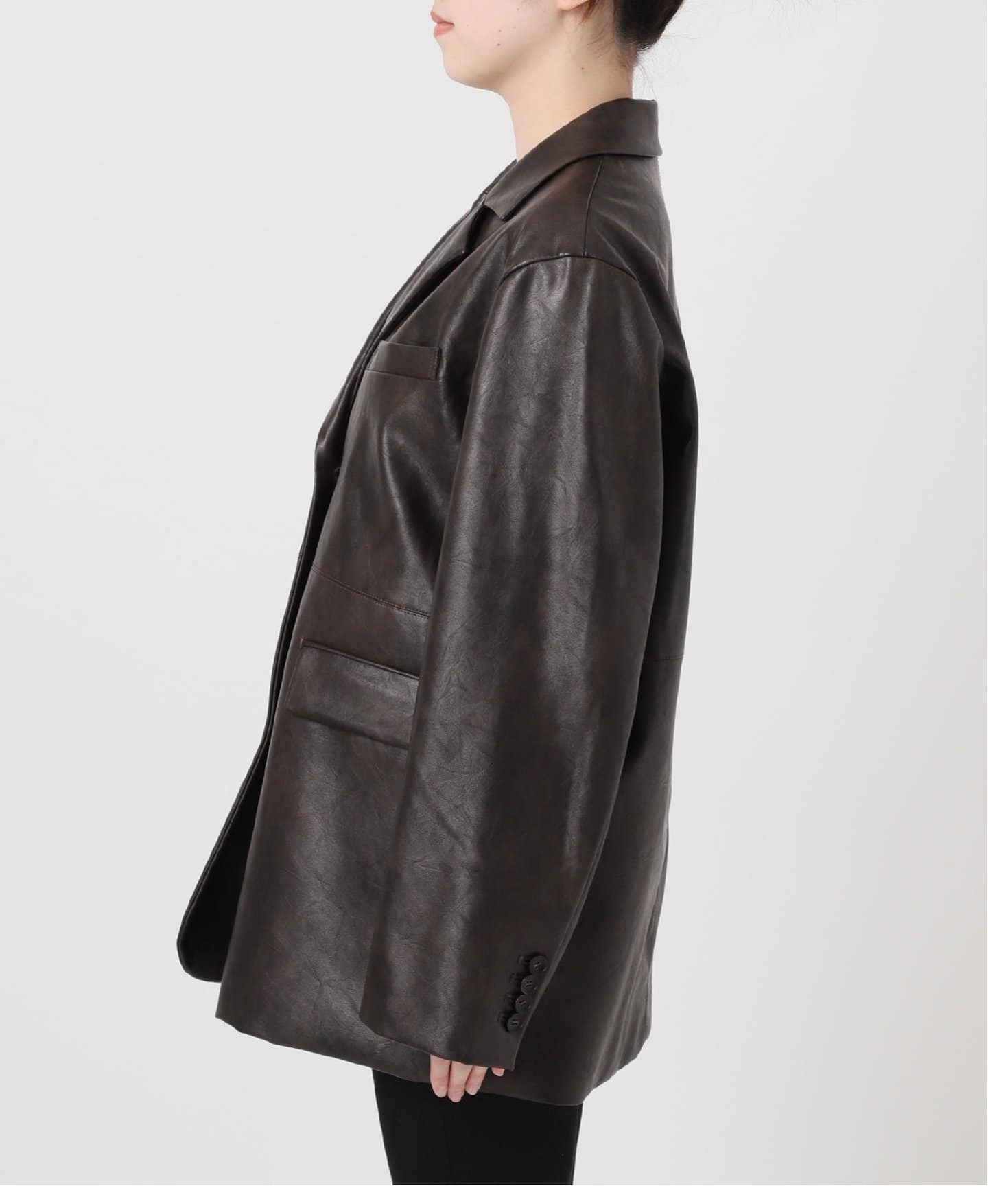 フェイクレザー/フェイクスエードジャケット（レザージャケット