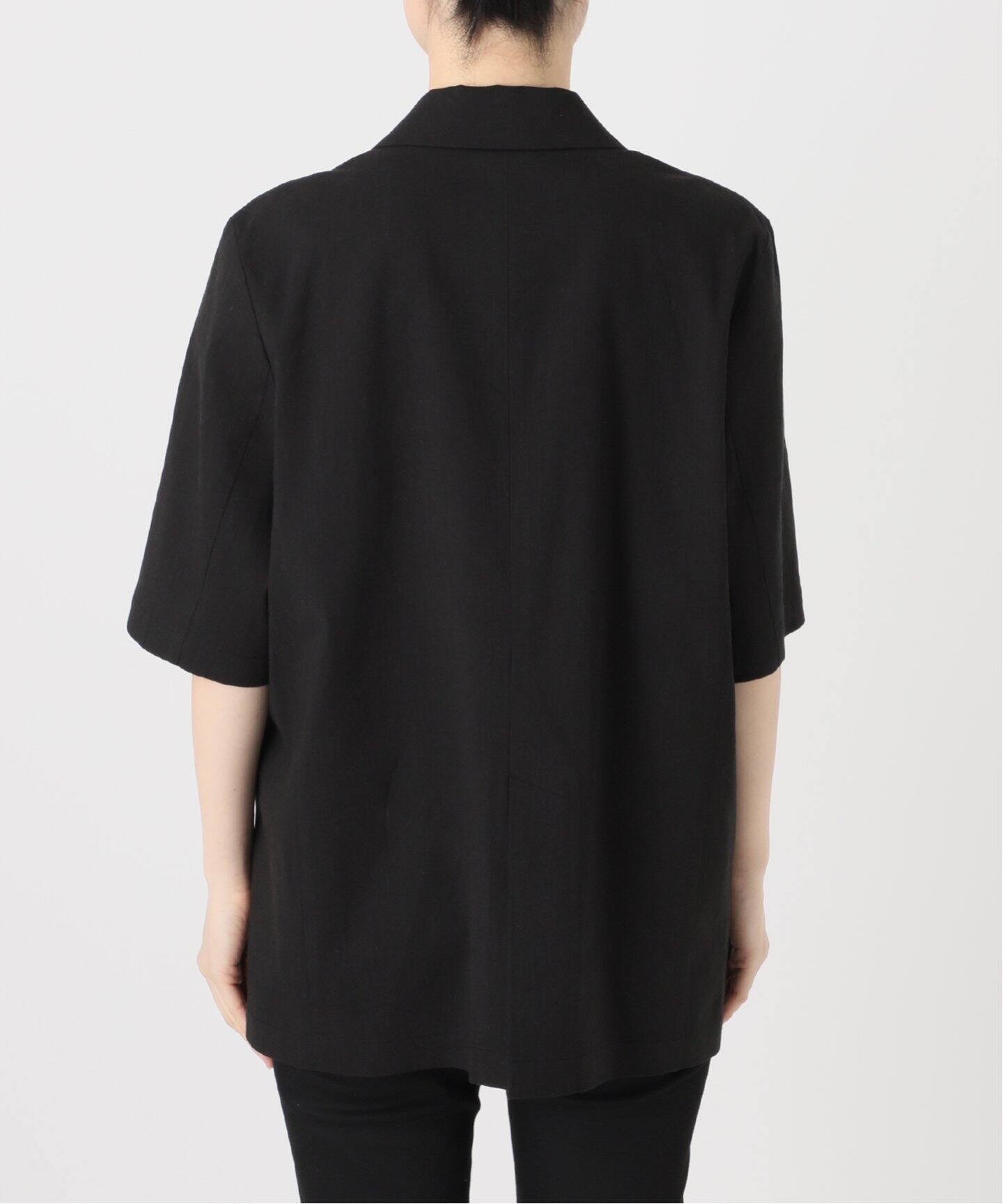 予約》コットンリネンVISハーフスリーブジャケット（テーラード  