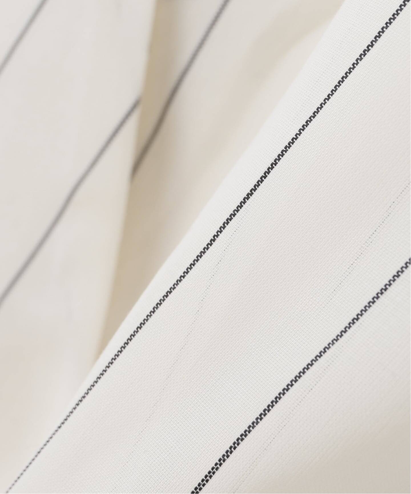 コットンボイルストライプH/Sジャケット（ノーカラージャケット