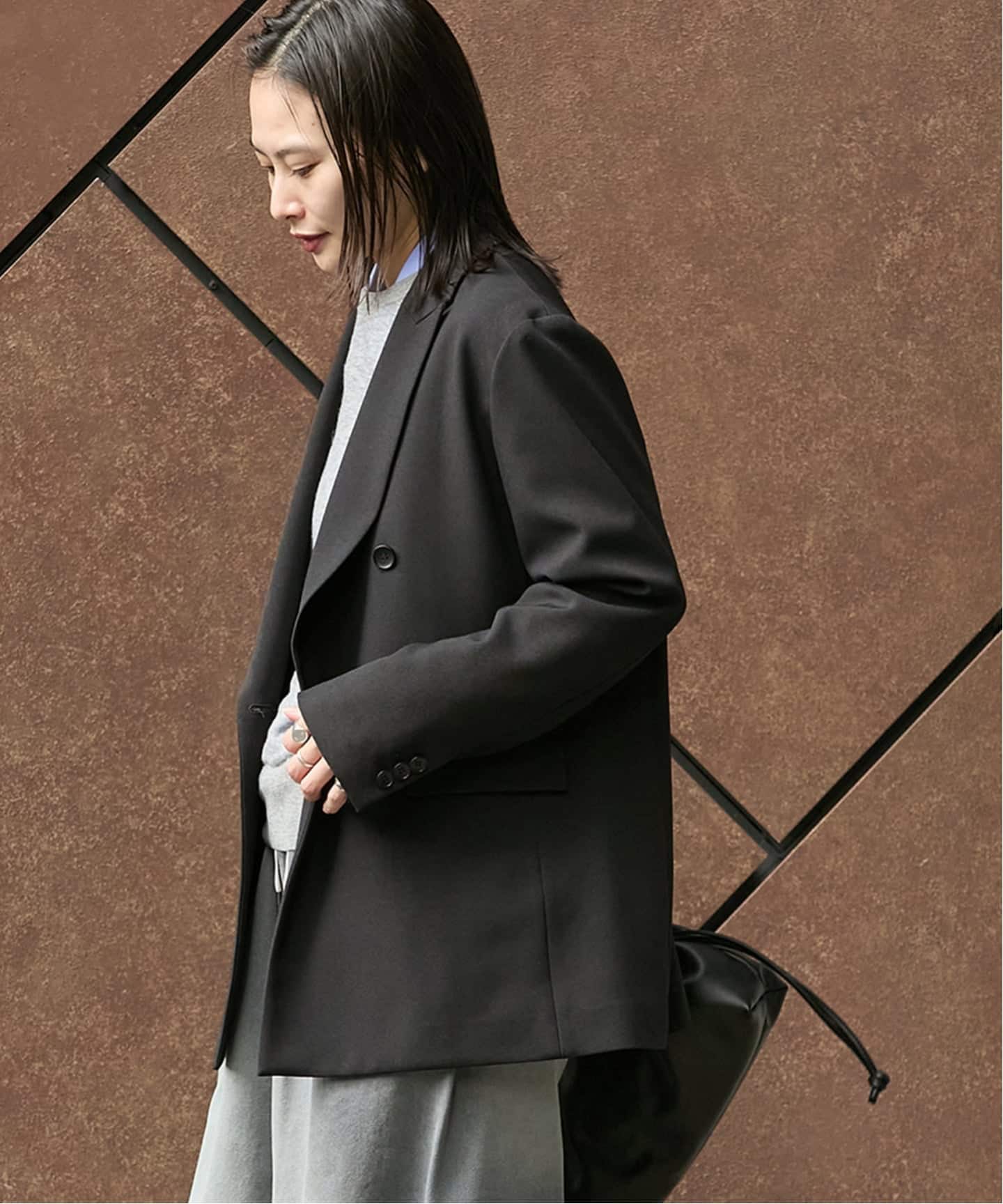 追加3》ウールライクストレッチジャケット（テーラード