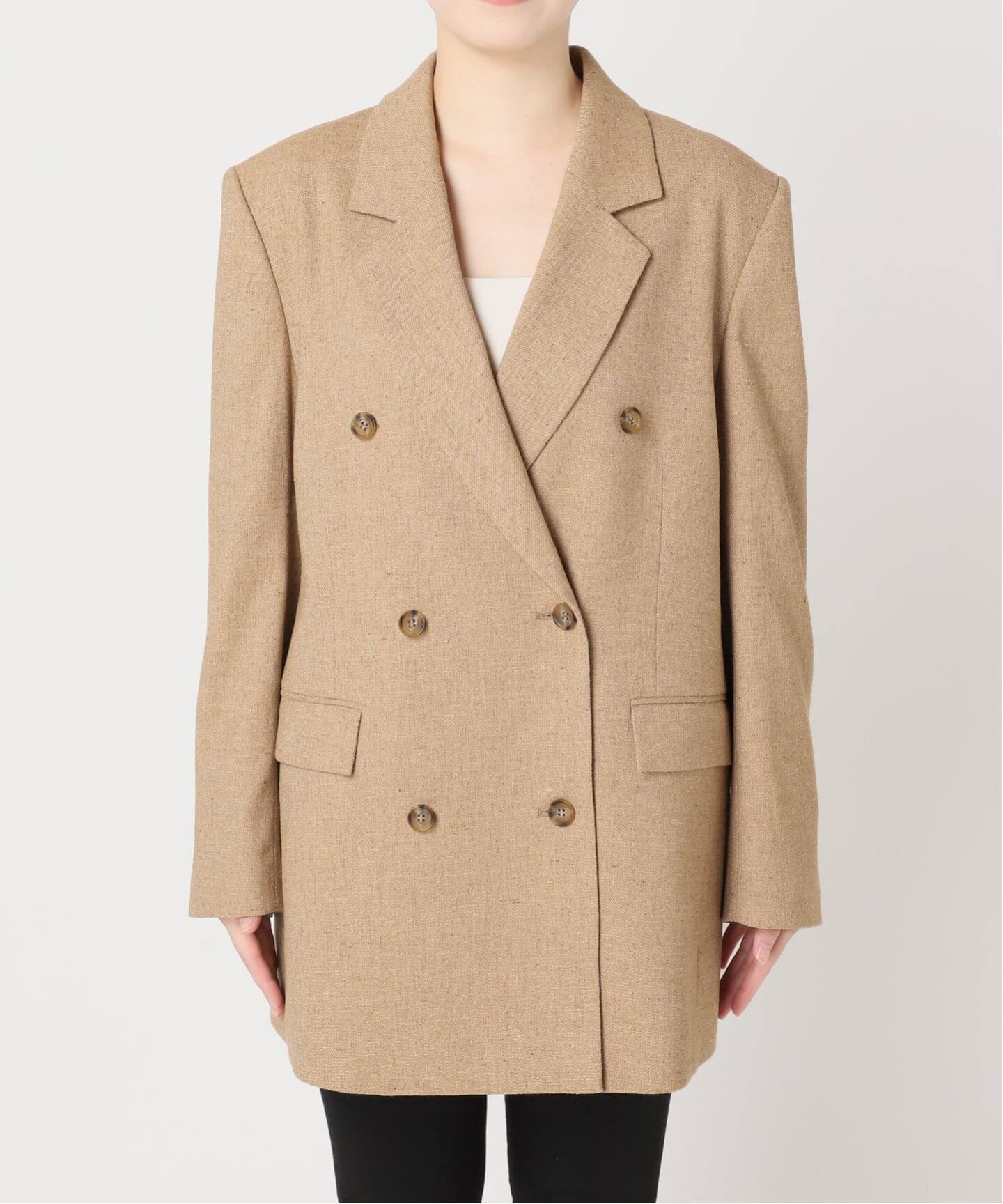 極美品　ジャーナルスタンダード　ツイードセットアップスーツ　ブラウン　ベージュ SUIT SELECT スーツ 「セットアップ対応」「1釦ジャケット