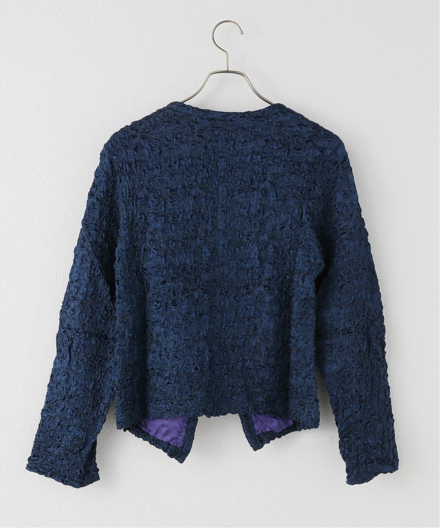 NEEDLES / ニードルズ】 C.C. Jacket - Embroidery Satin（ノーカラー