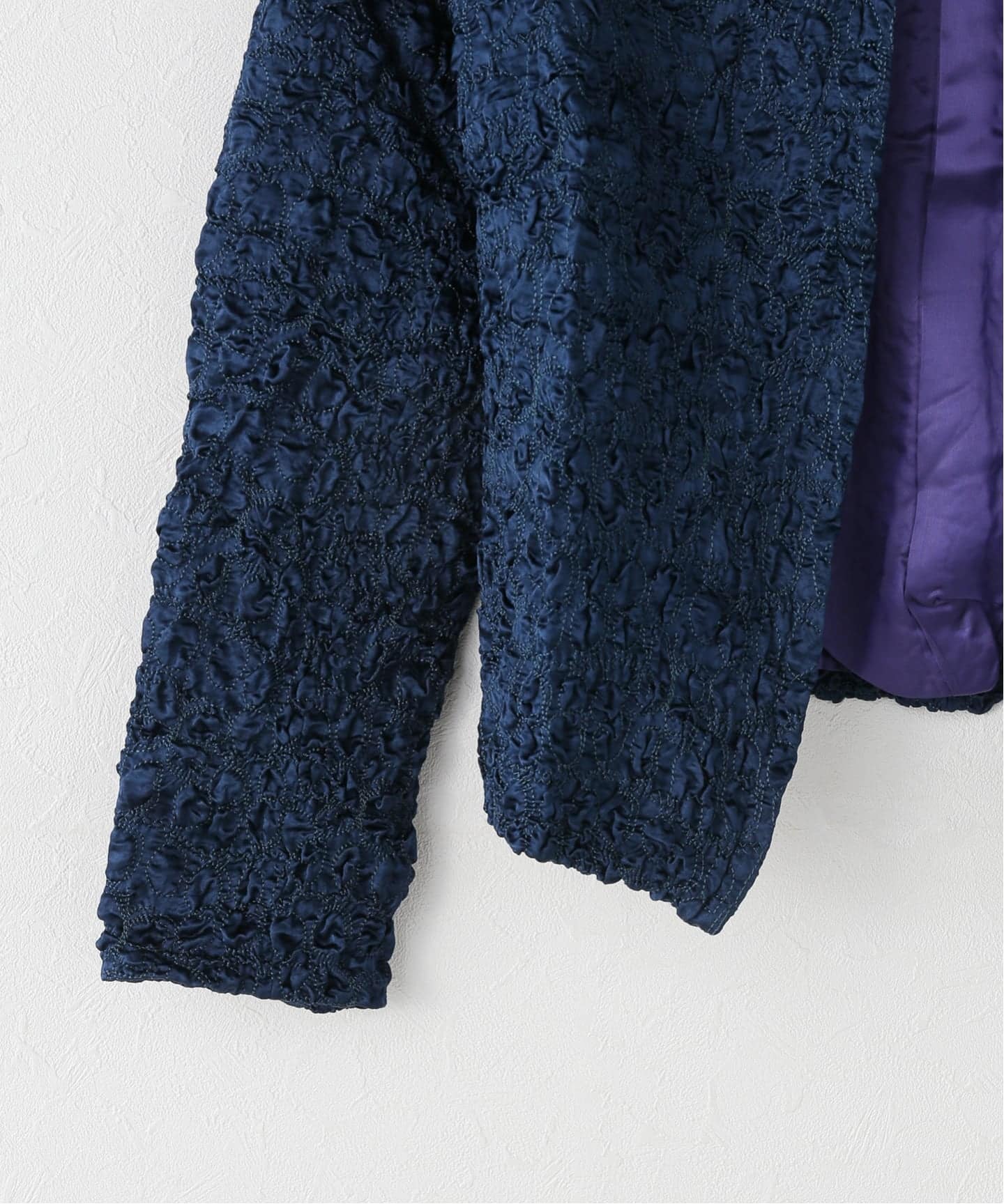 NEEDLES / ニードルズ】 C.C. Jacket - Embroidery Satin（ノーカラー